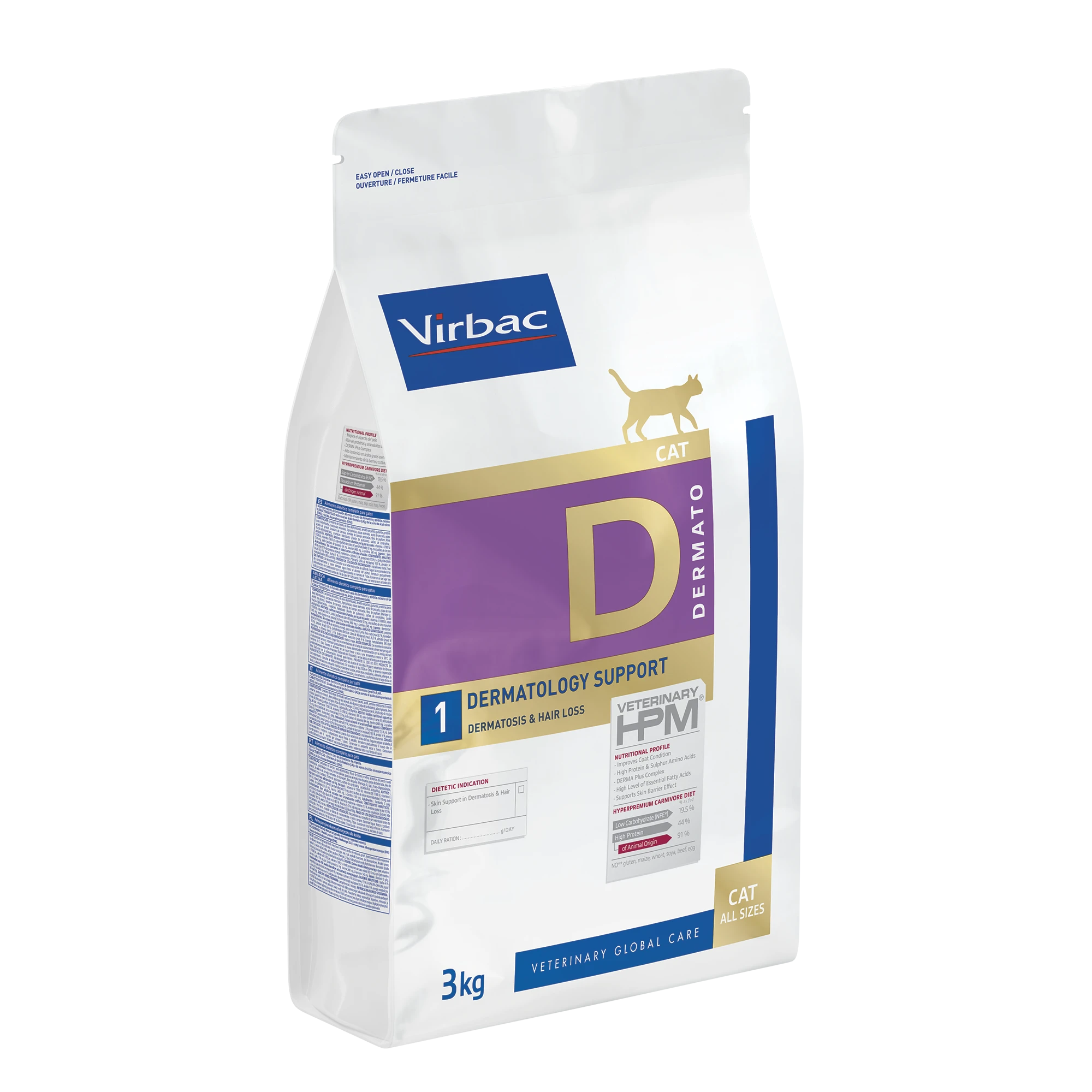 Virbac Veterinary HPM Diététique Dermatology support - croquettes chat