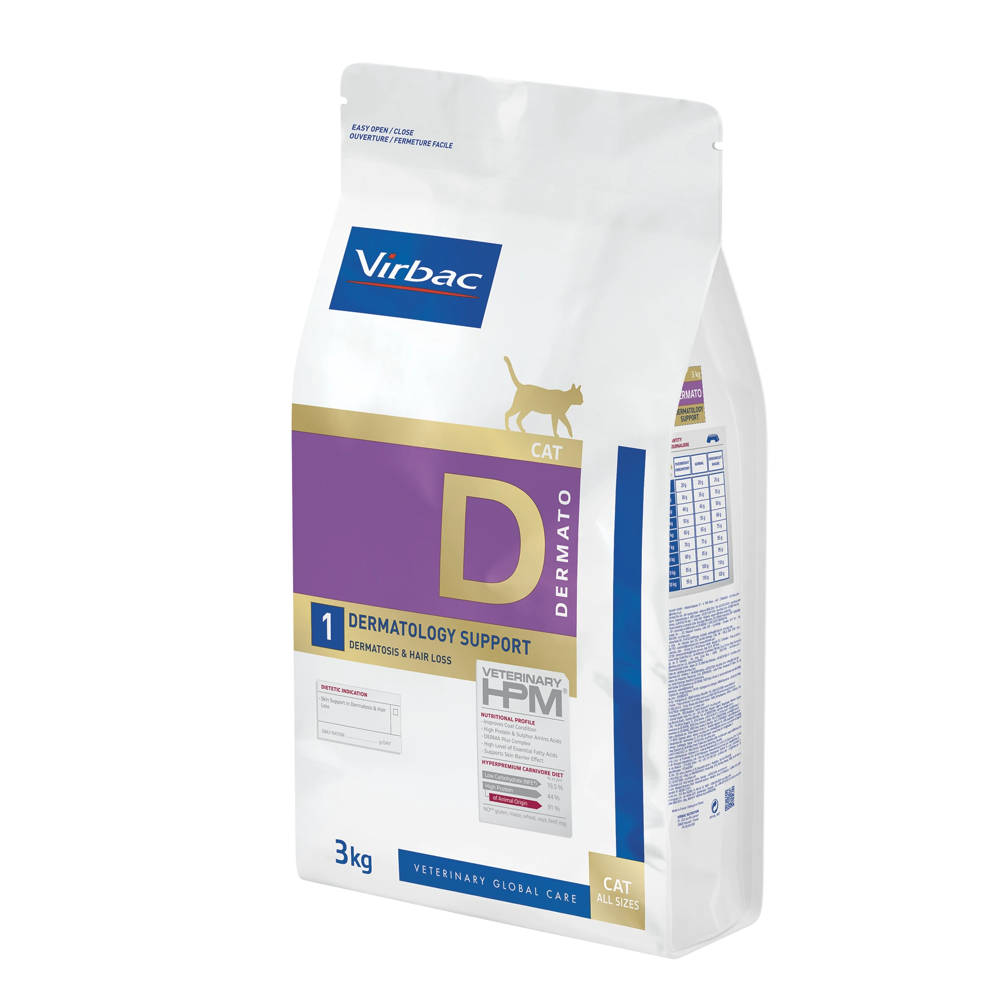 Virbac Veterinary HPM Diététique Dermatology support - croquettes chat