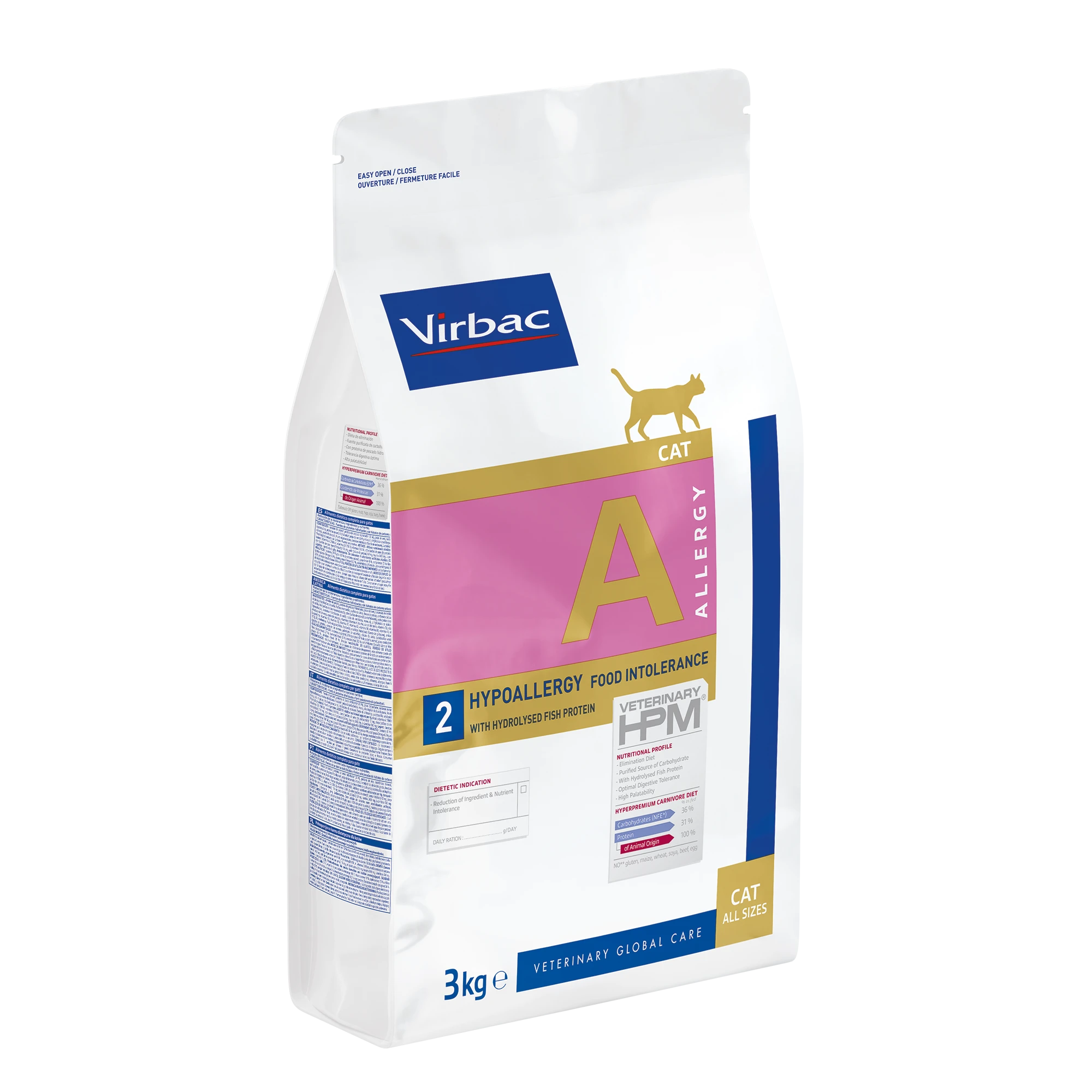 Virbac Veterinary HPM Diététique Hypoallergy Food Intolerance - croquettes chat