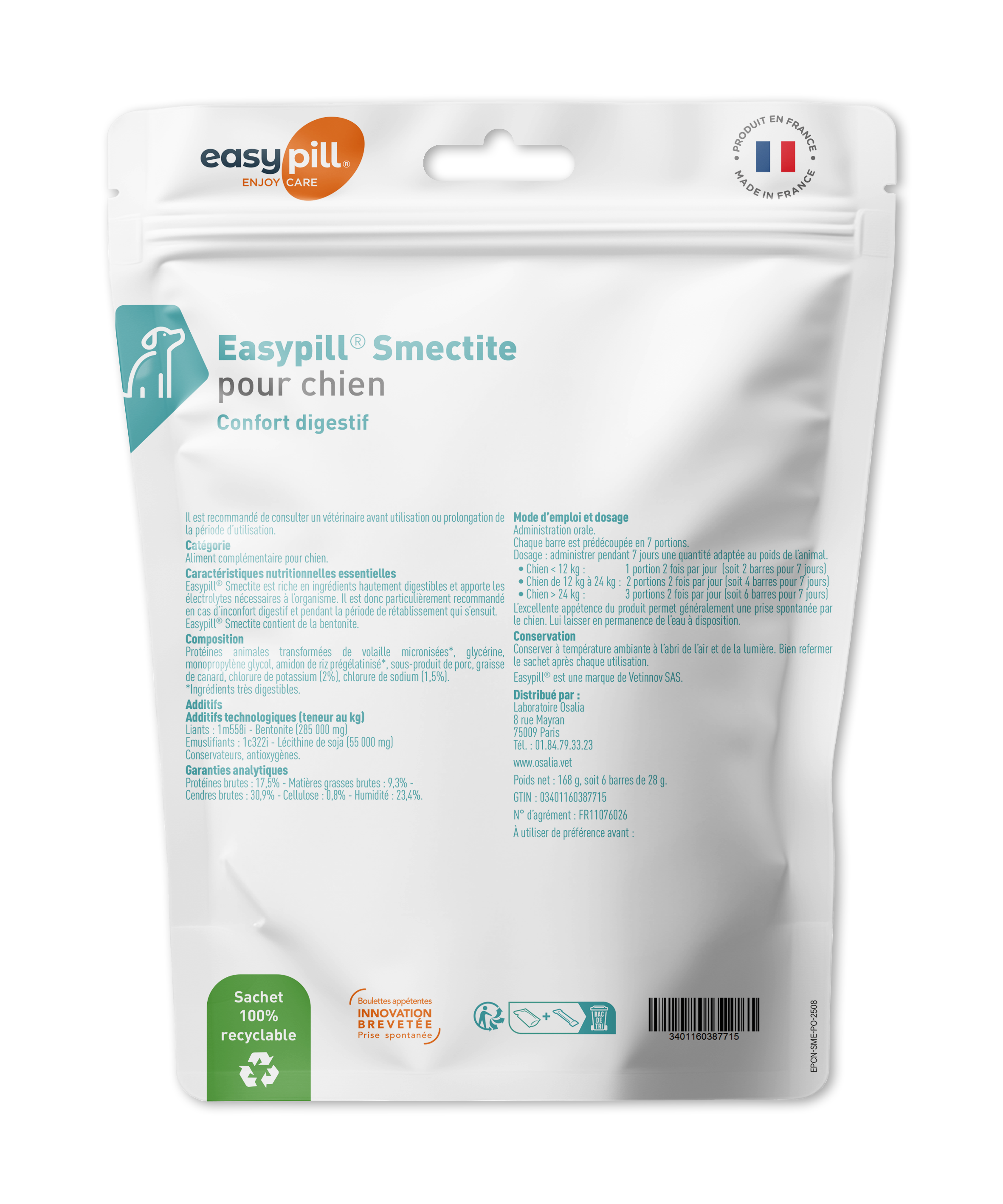 Easypill Smectite chien