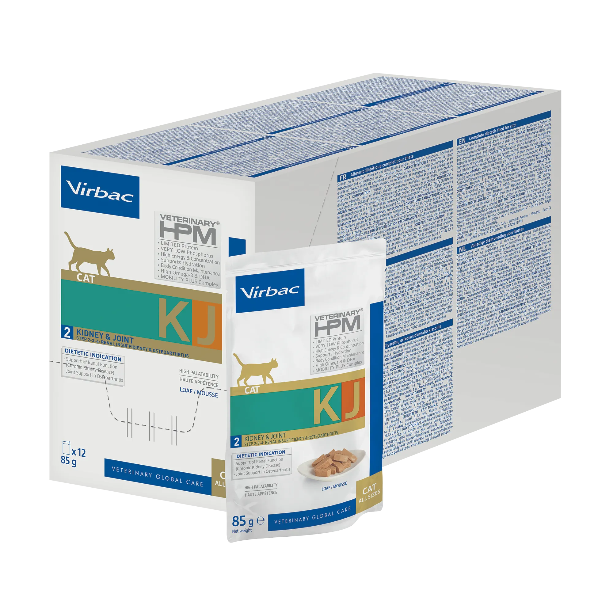 Virbac Veterinary HPM Diététique Kidney Joint mousse - pâtée chat