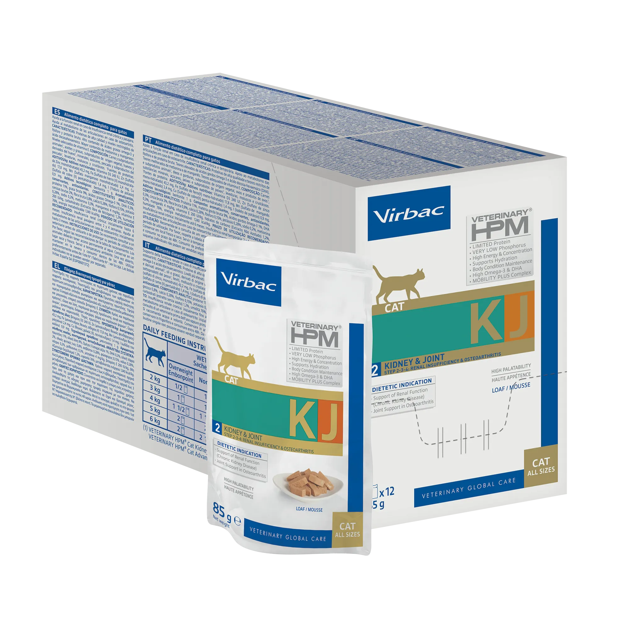 Virbac Veterinary HPM Diététique Early Kidney Joint sachet repas - pâtée chat