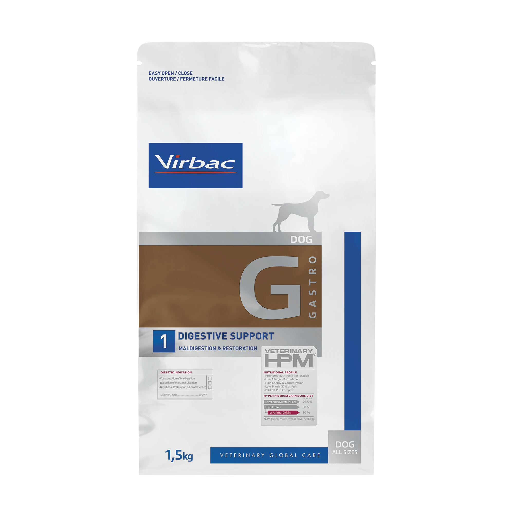 Virbac Veterinary HPM Diététique Gastro Digestive Support - croquettes chien