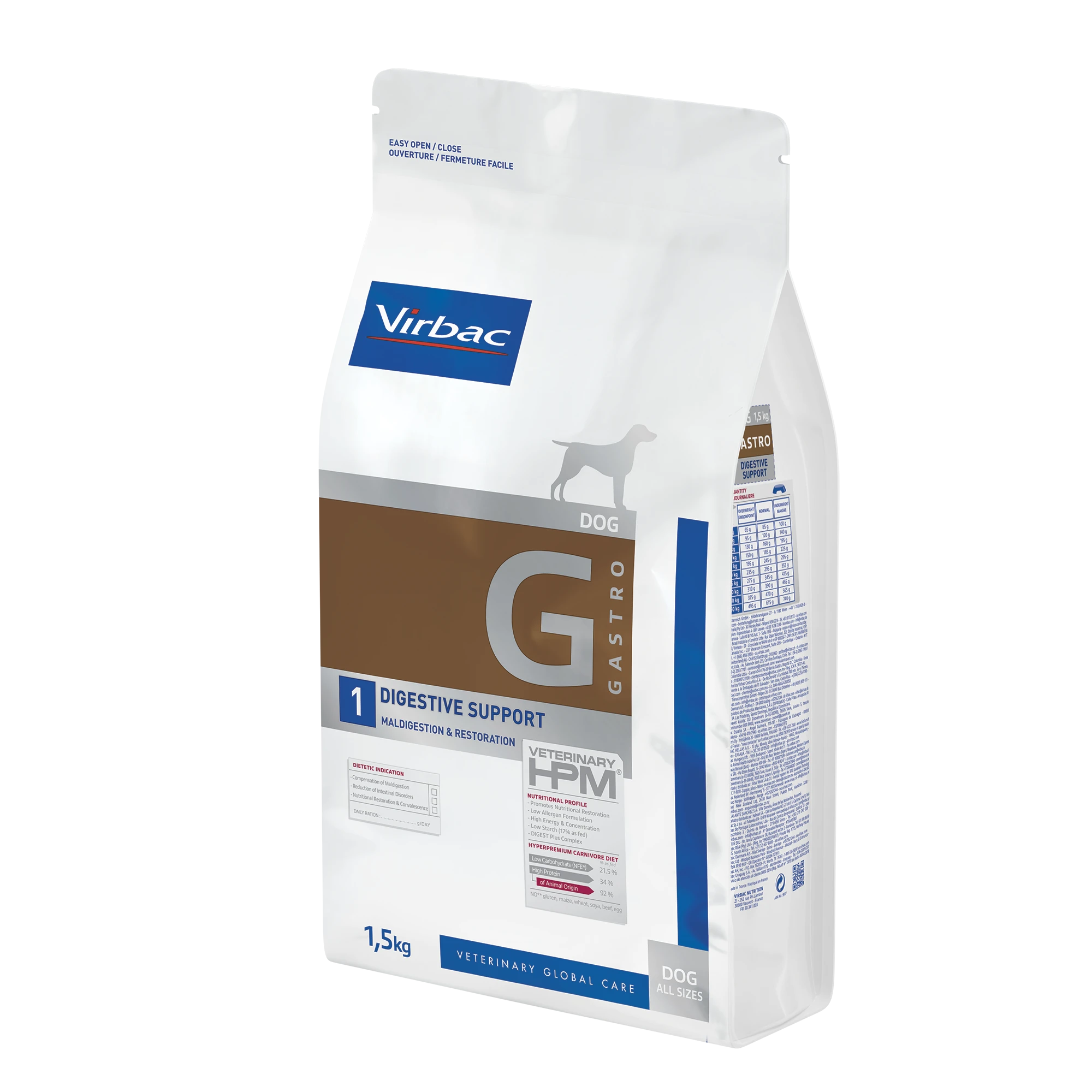 Virbac Veterinary HPM Diététique Gastro Digestive Support - croquettes chien