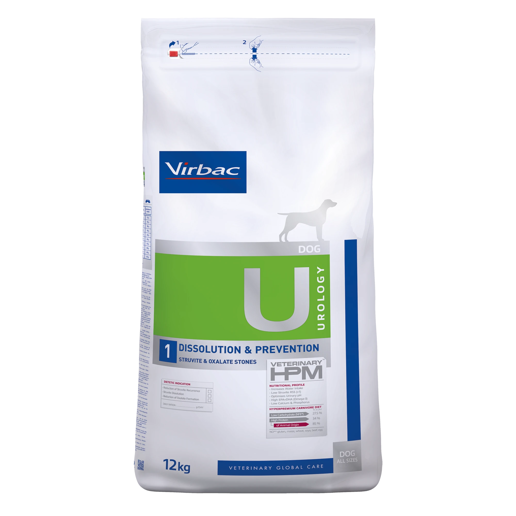 Virbac Veterinary HPM Diététique Urology Dissolution & Prevention - croquettes chien