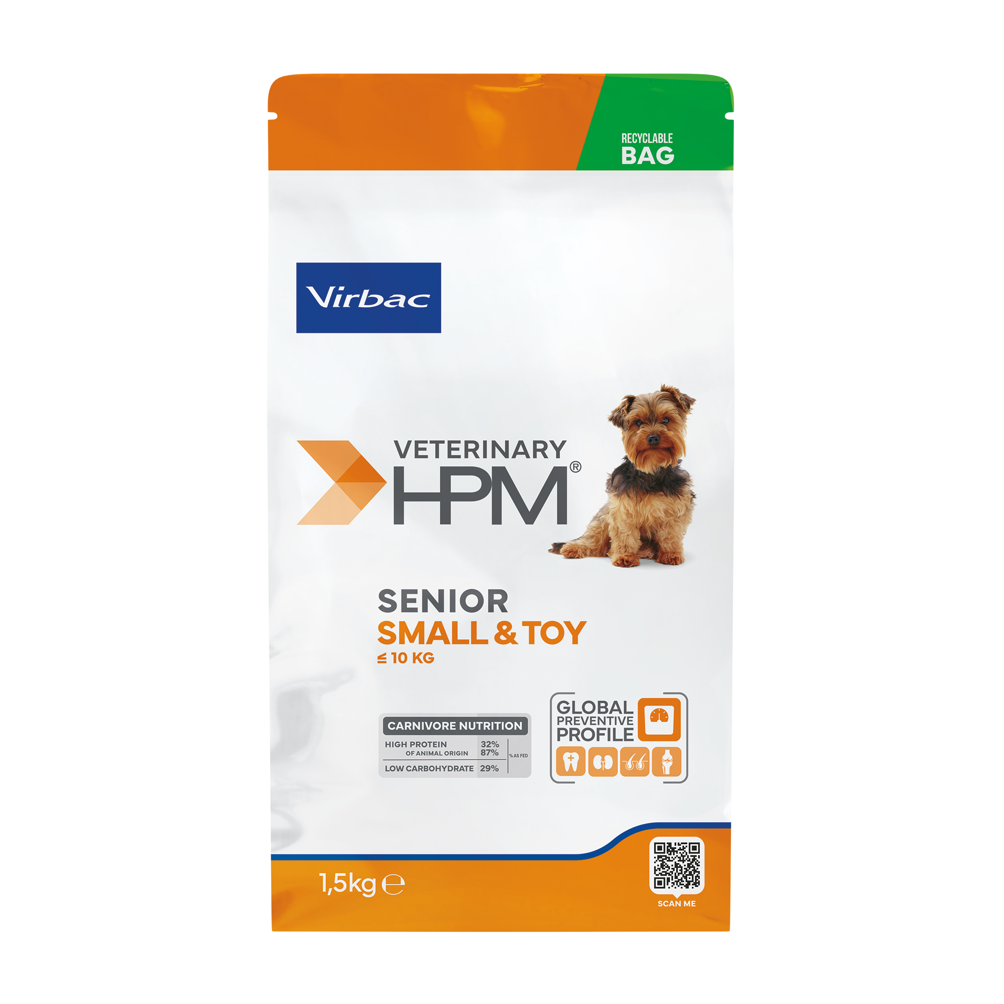 Virbac Veterinary HPM Physiologique Senior Small & Toy - croquettes chien