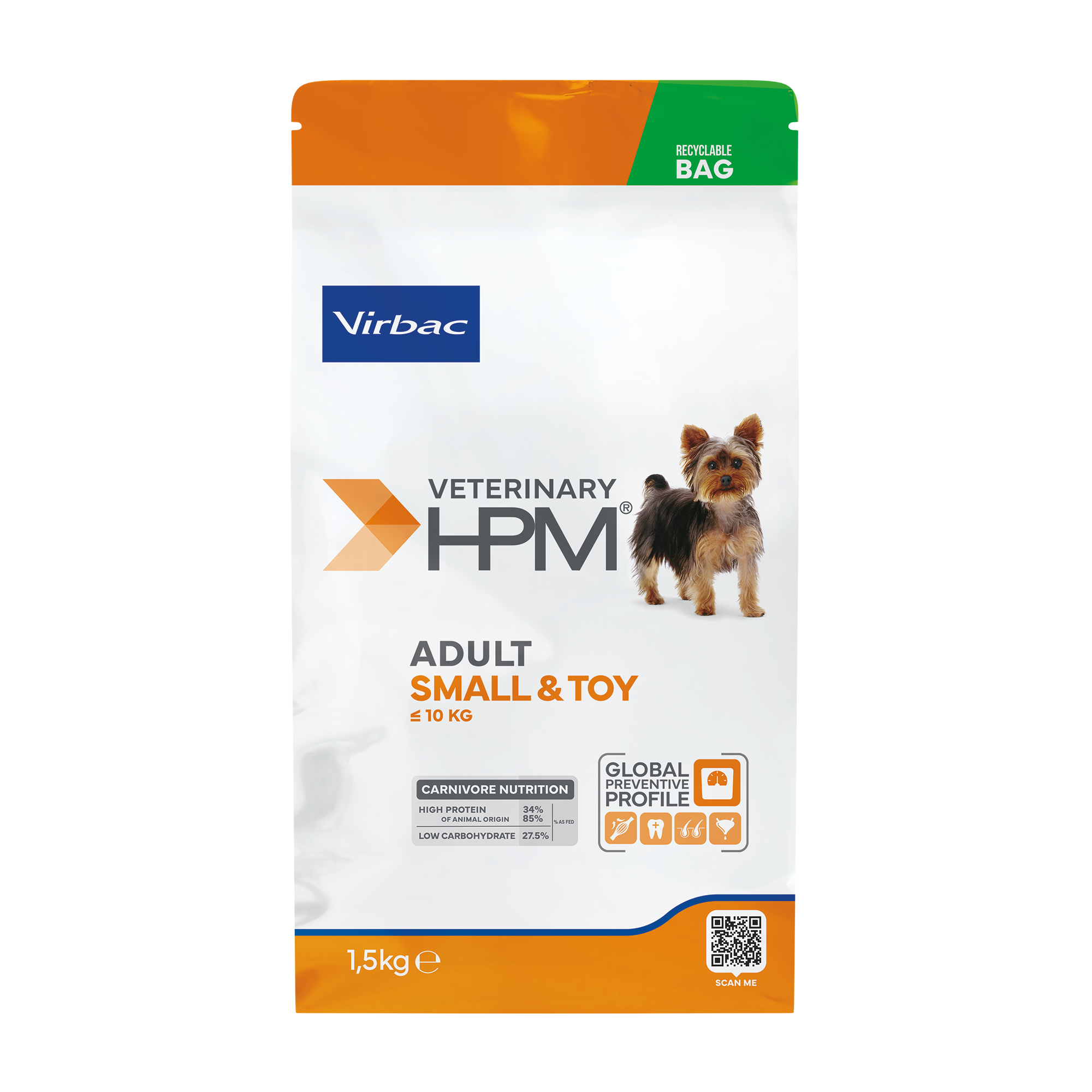 Virbac Veterinary HPM Physiologique Adult Small & Toy - croquettes chien