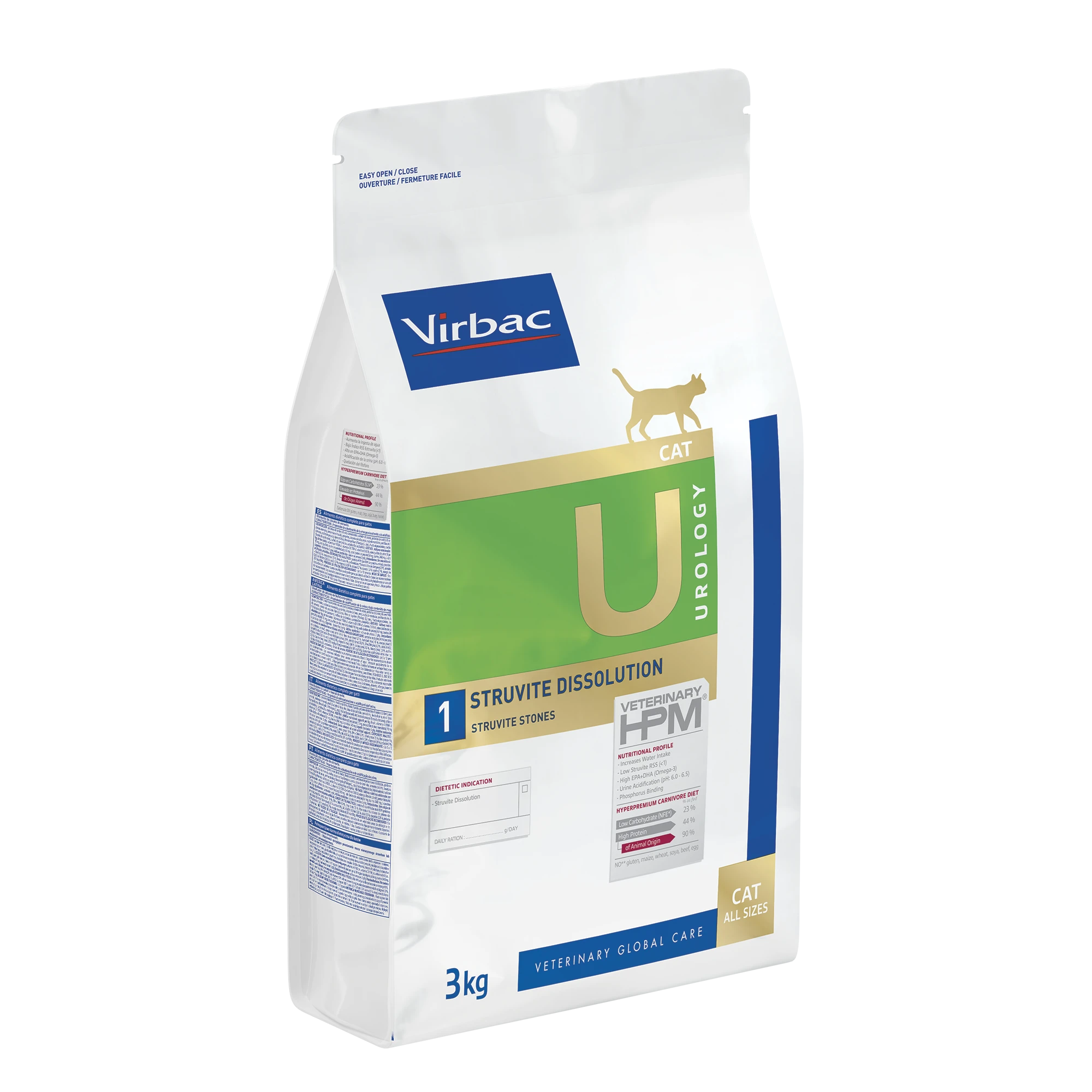 Virbac Veterinary HPM Diététique Urology Struvite Dissolution - croquettes chat