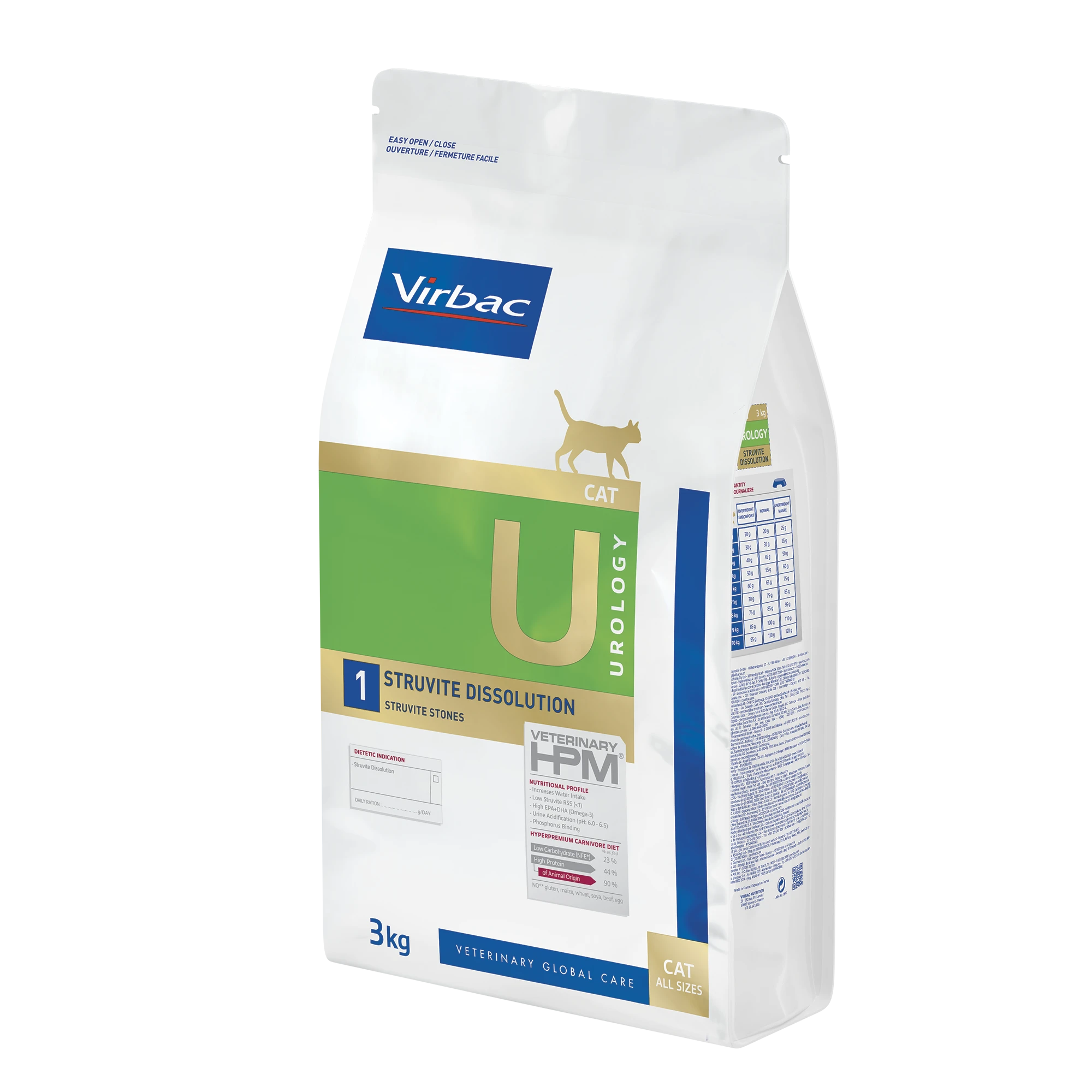 Virbac Veterinary HPM Diététique Urology Struvite Dissolution - croquettes chat