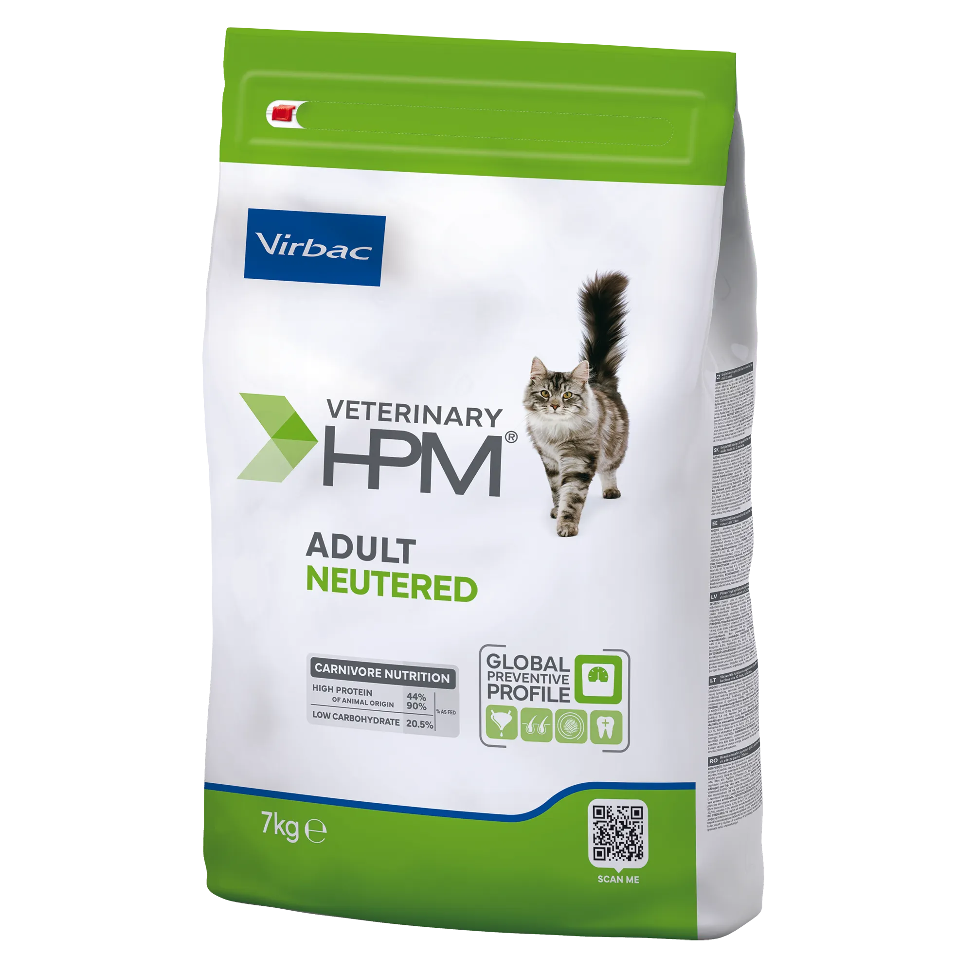 Virbac Veterinary HPM Adult with salmon Neutered & Entire Cat - croquettes chat