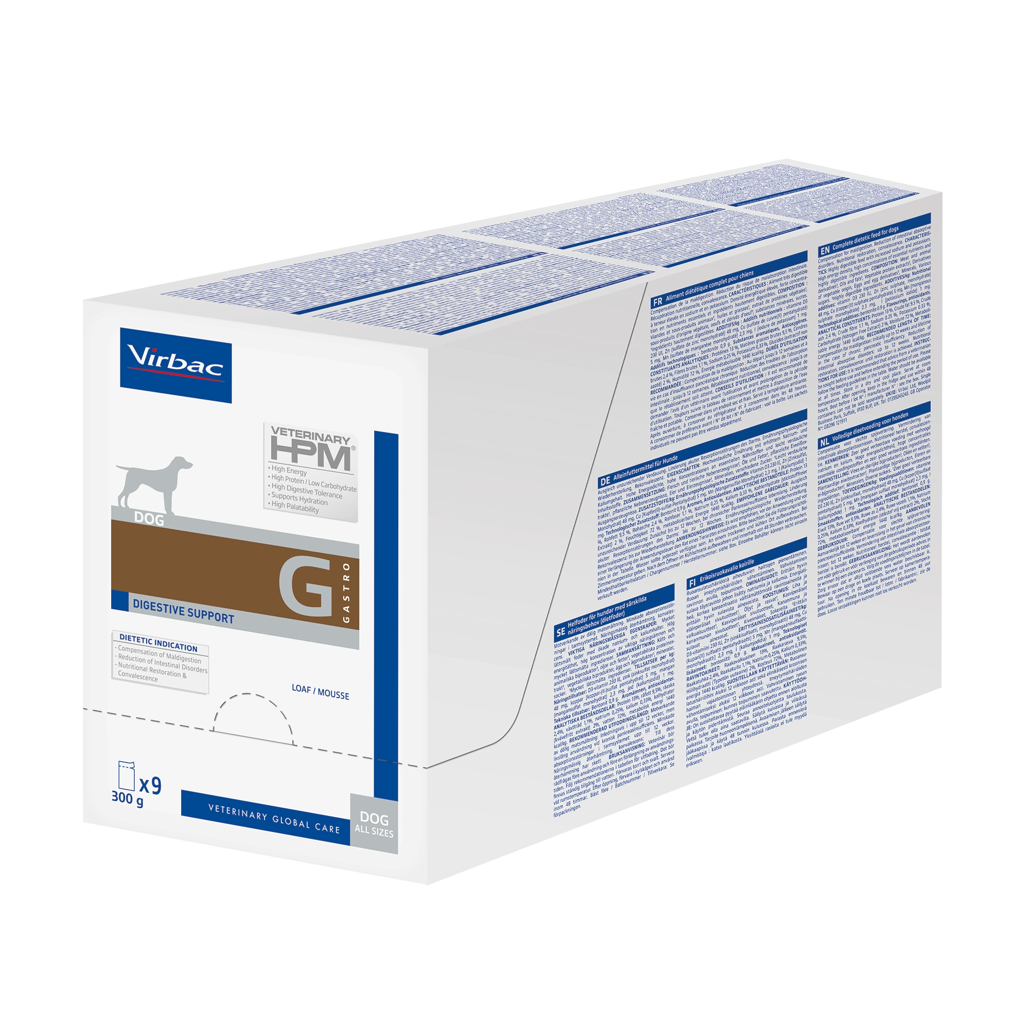 Veterinary HPM Digestive Support chien mousse