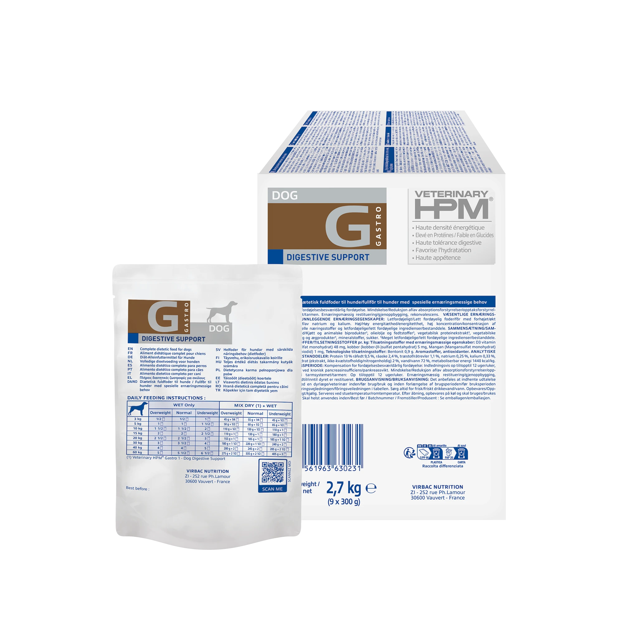 Veterinary HPM Digestive Support chien mousse