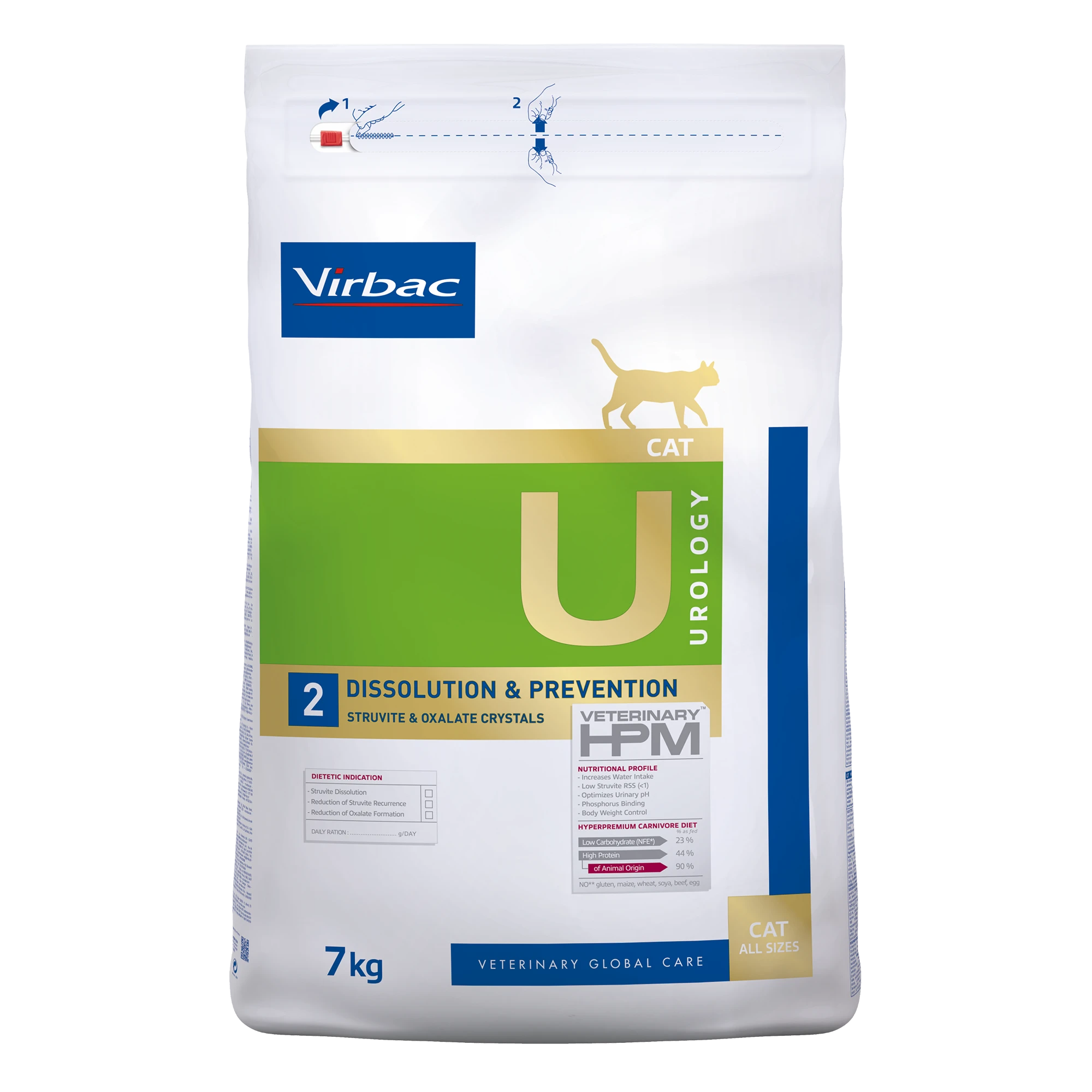 Virbac Veterinary HPM Diététique Urology Dissolution & Prevention - croquettes chat