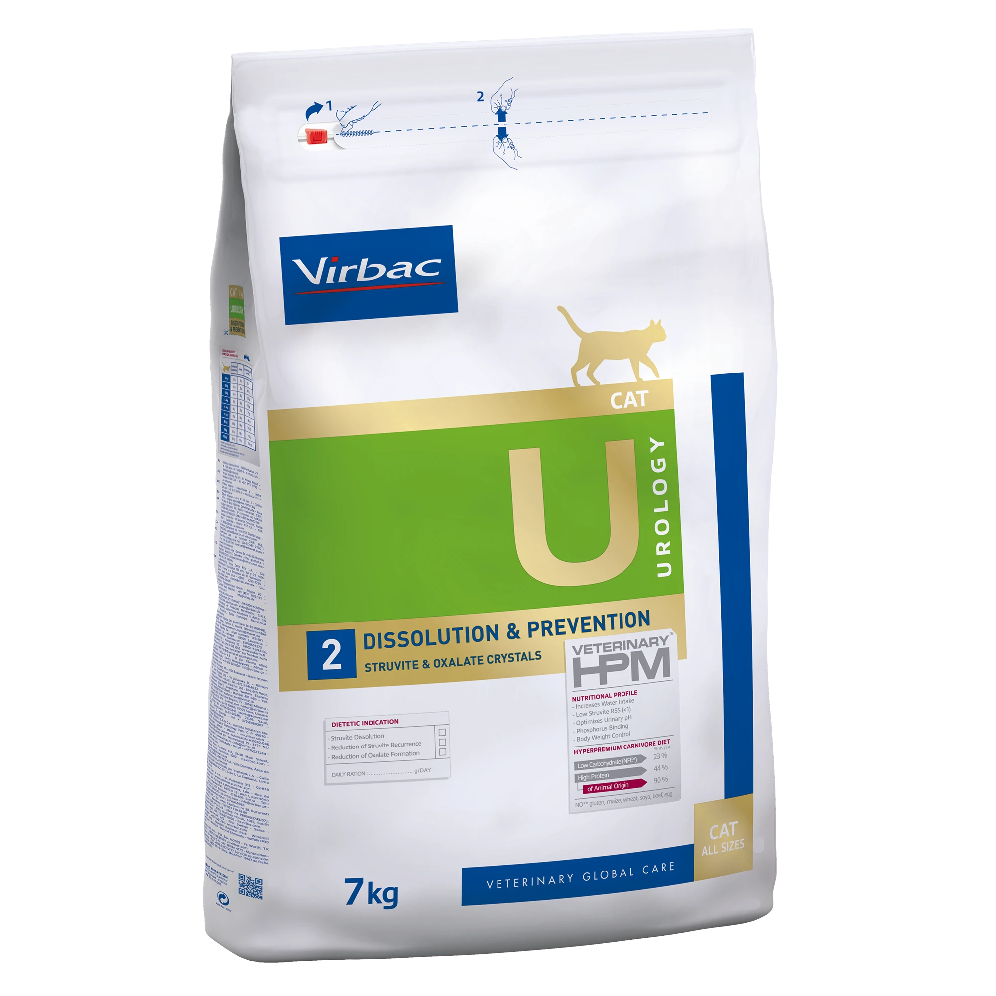 Virbac Veterinary HPM Diététique Urology Dissolution & Prevention - croquettes chat