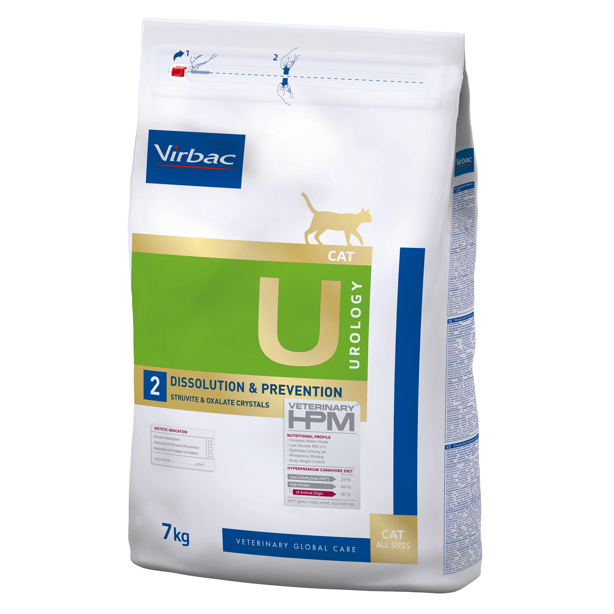 Virbac Veterinary HPM Diététique Urology Dissolution & Prevention - croquettes chat