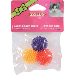Lot de 3 balles Hérisson chat