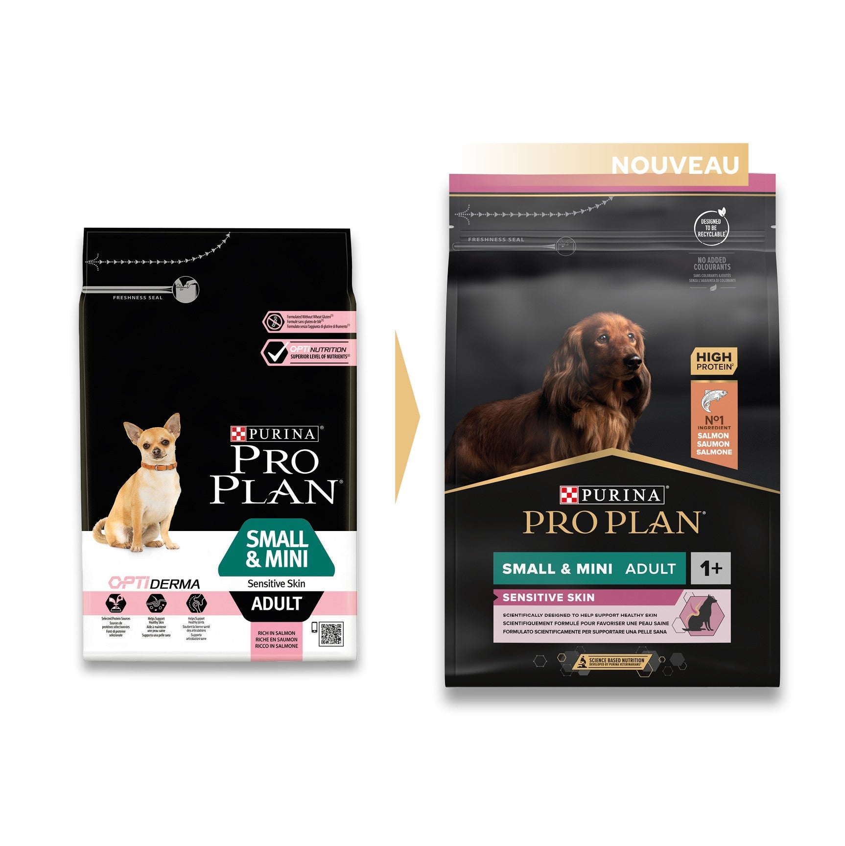 Pro Plan Sensitive Skin Small & Mini Adult au saumon - croquettes chien