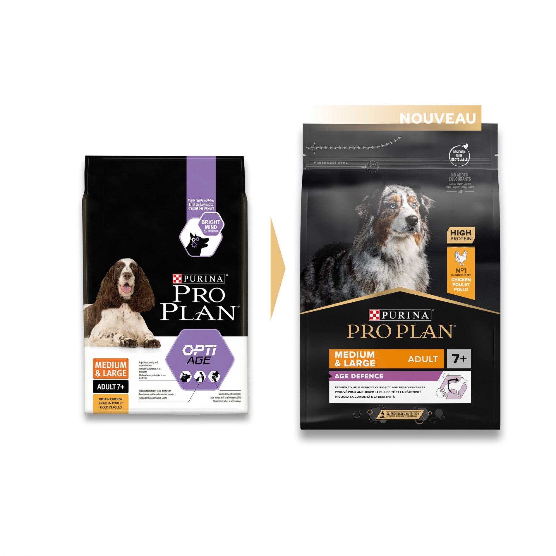 Pro Plan Age Defence Medium & Large Adult au poulet - croquettes chien
