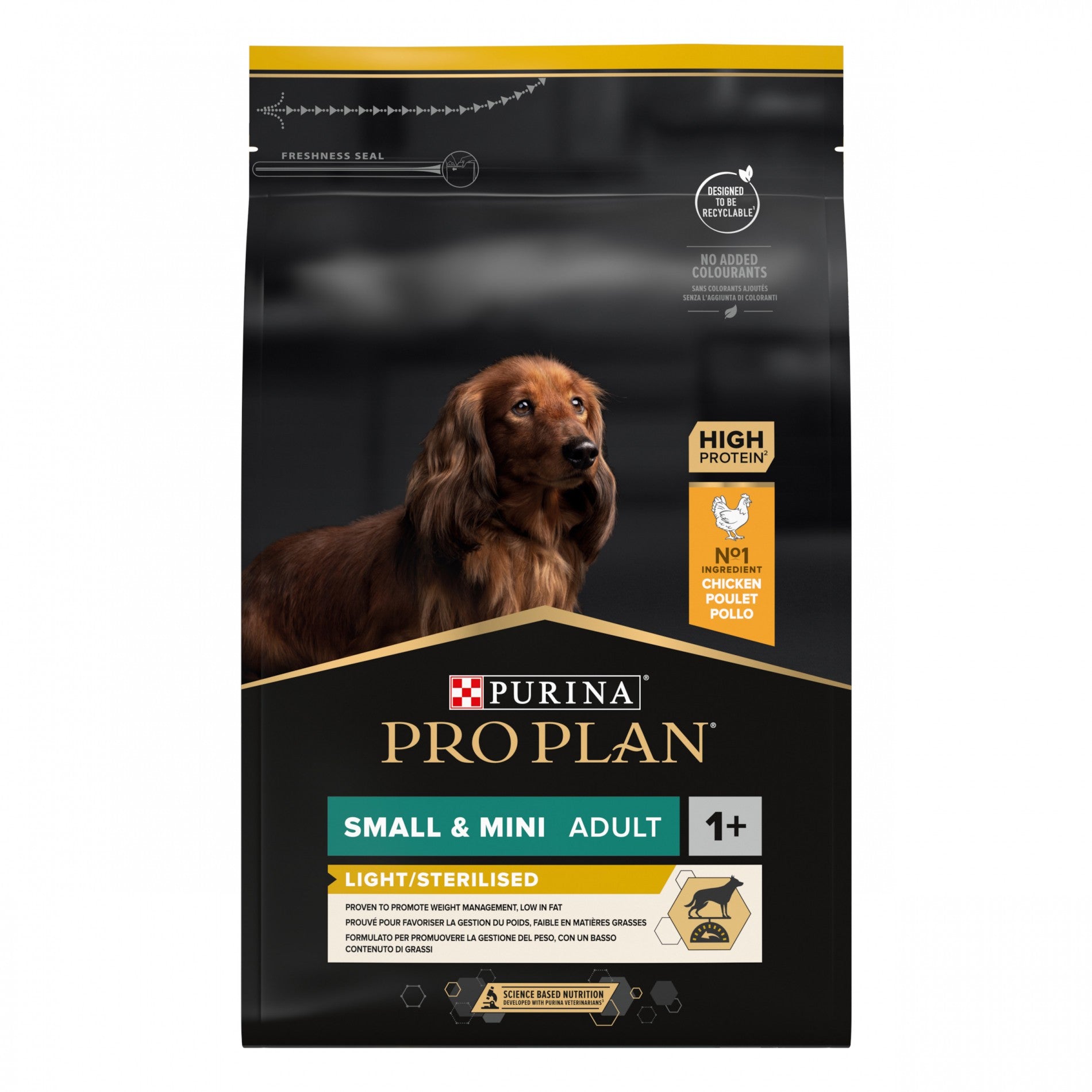 Pro Plan Light/Sterilised Small & Mini Adult au poulet - croquettes chien