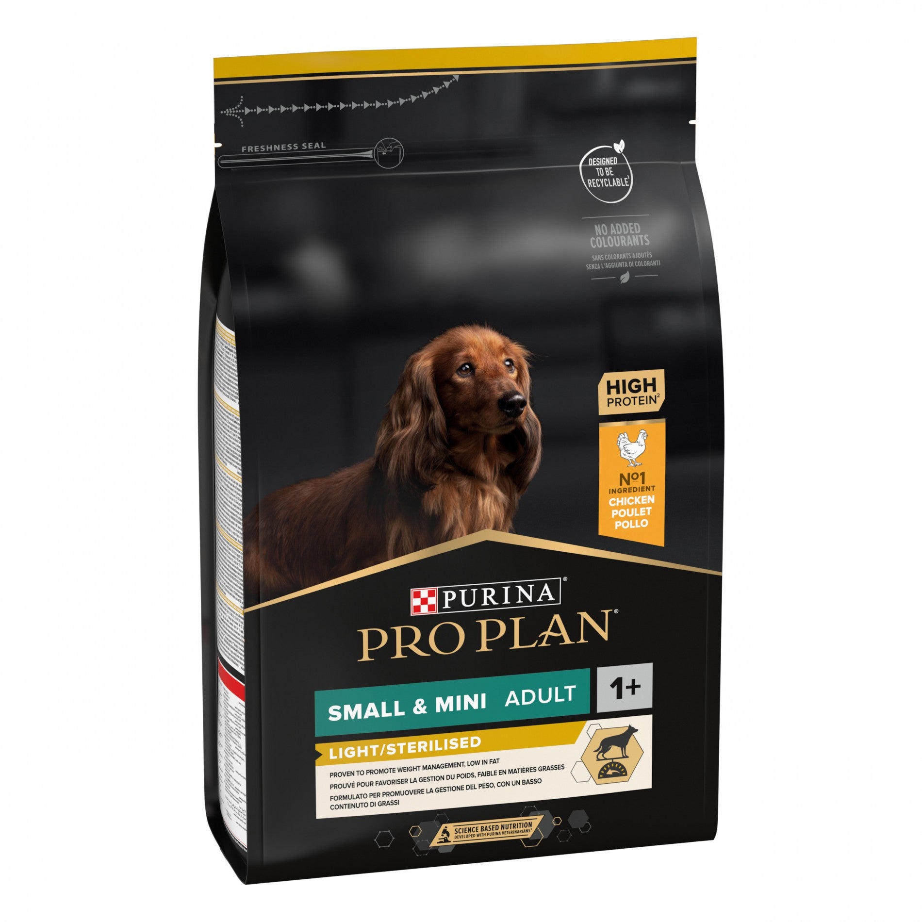 Pro Plan Light/Sterilised Small & Mini Adult au poulet - croquettes chien