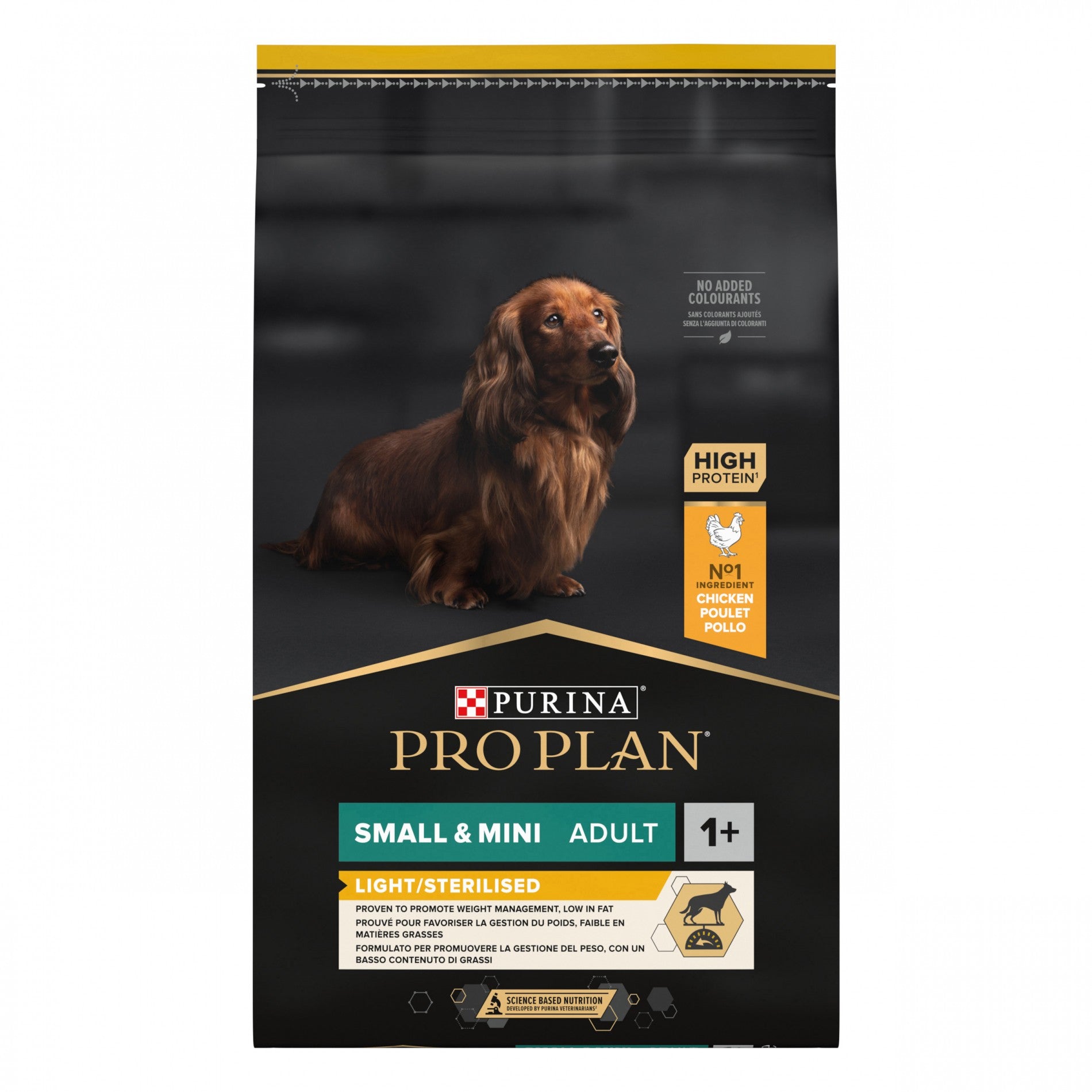 Pro Plan Light/Sterilised Small & Mini Adult au poulet - croquettes chien
