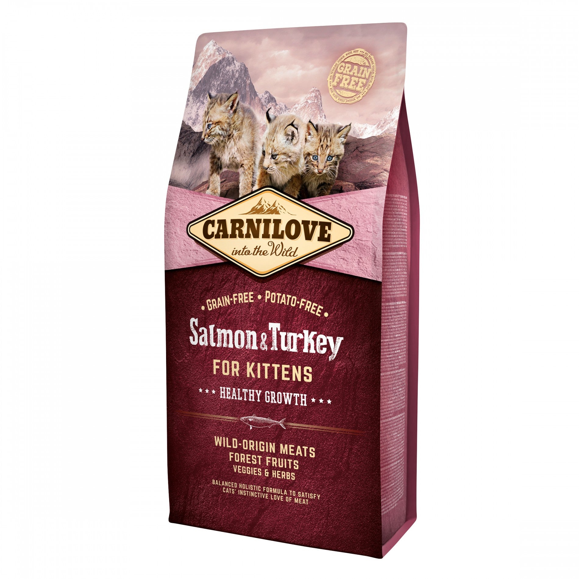 Carnilove Healthy Growth saumon & dinde - croquettes chaton