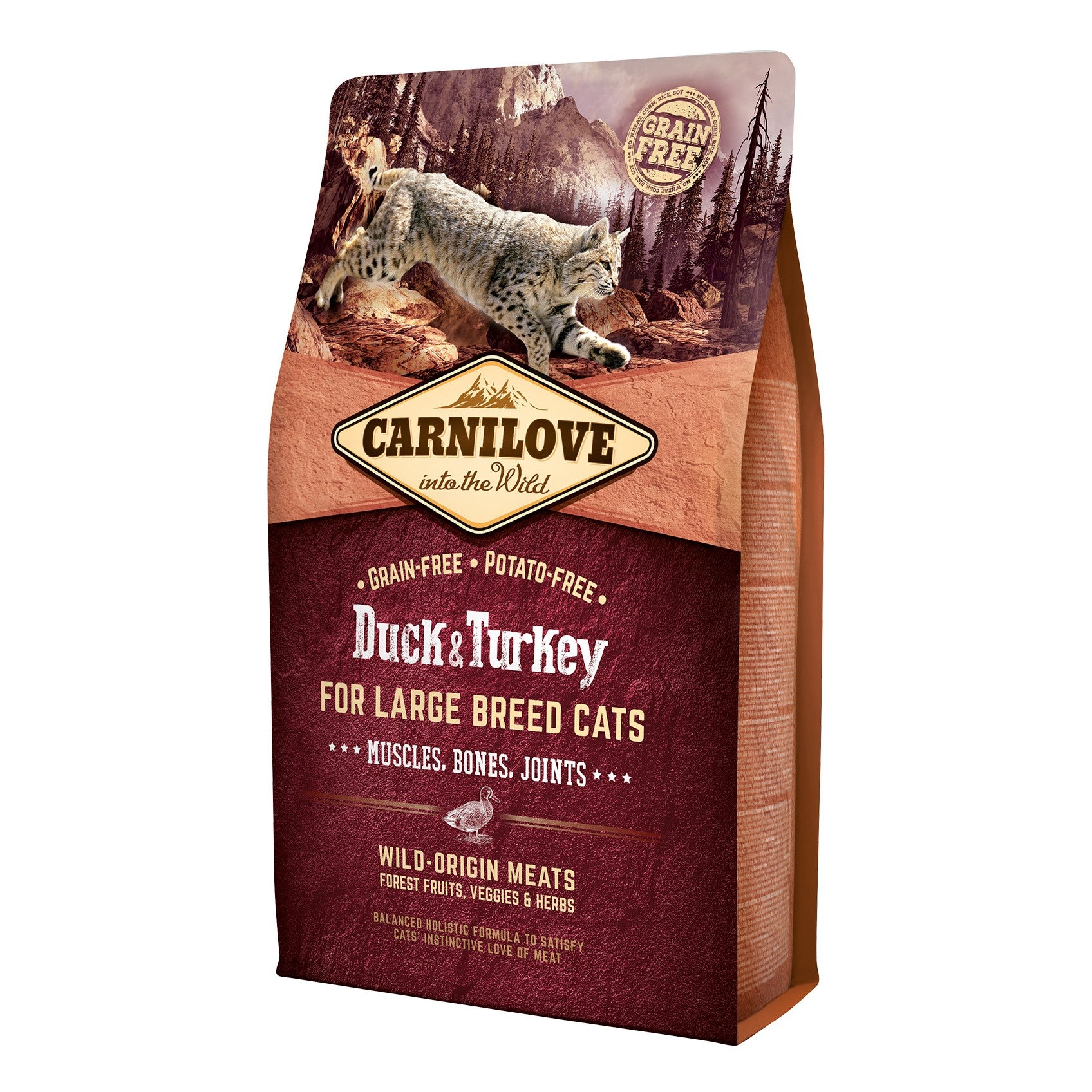 Carnilove grande race canard & dinde - croquettes chat