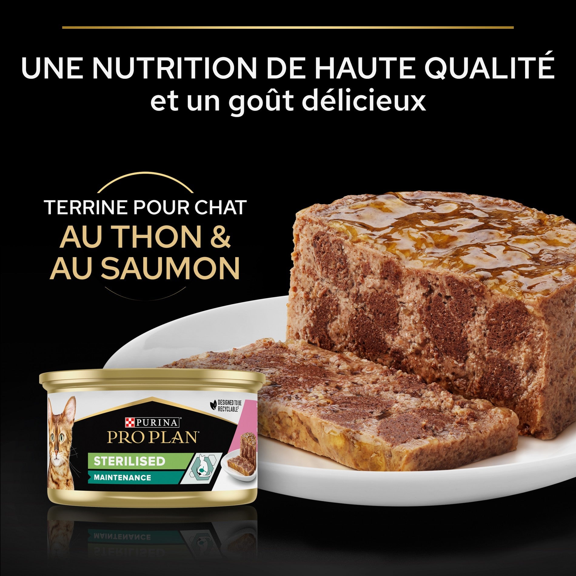 Pro Plan Sterilised thon et saumon - pâtées pour chat