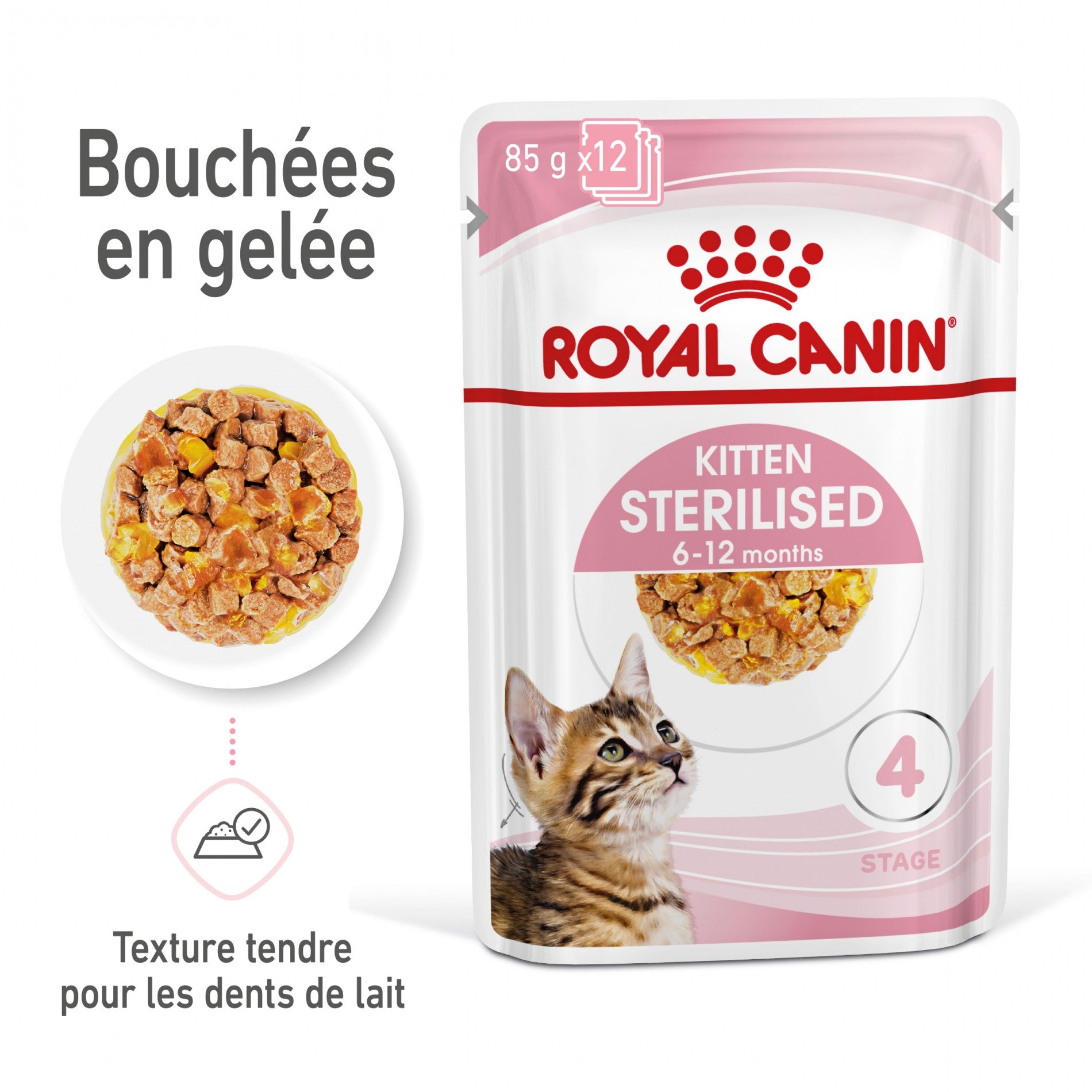 Royal Canin Kitten Sterilised gelée et sauce - pâtée chaton