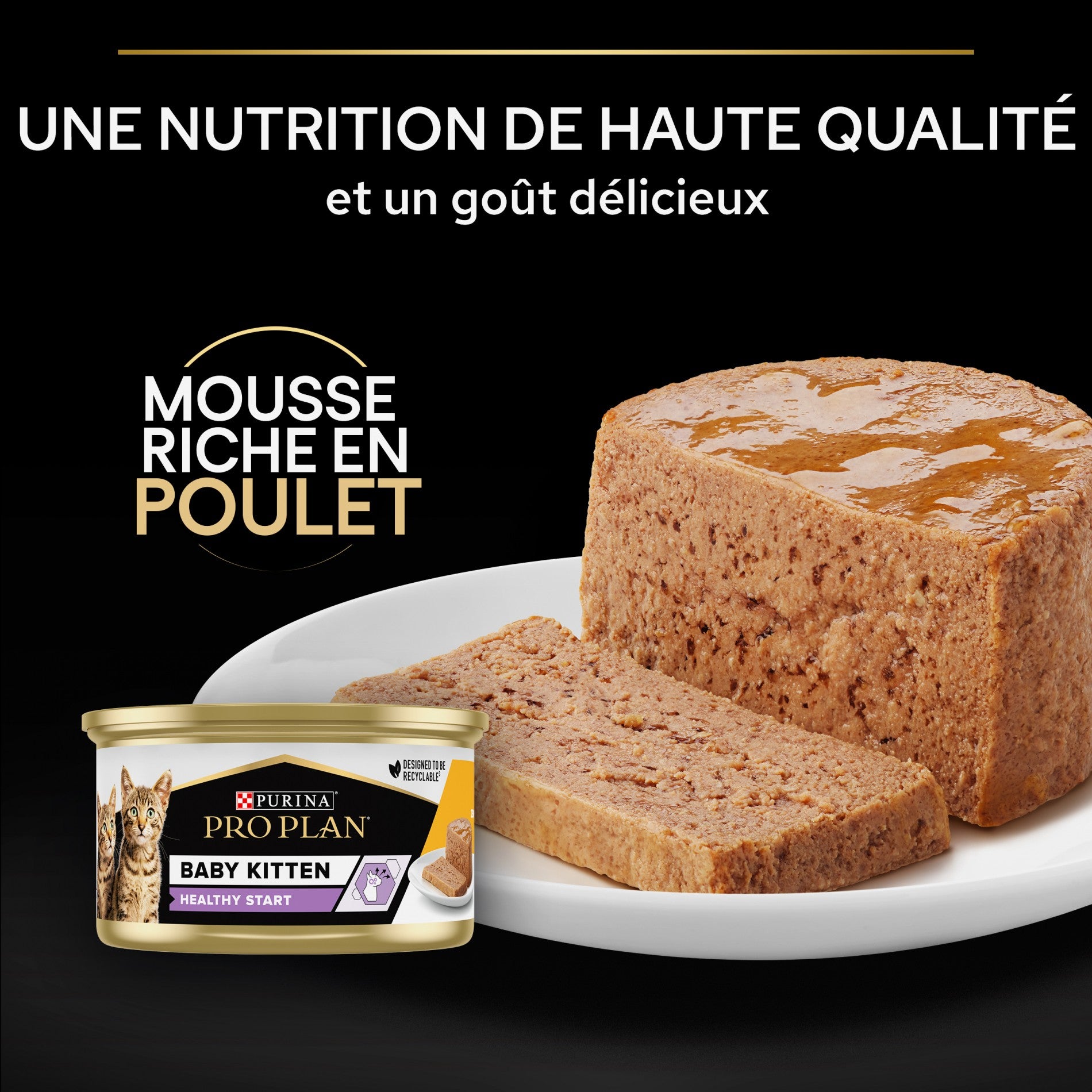 Pro Plan Healthy Start Baby Kitten en mousse au poulet - pâtée chaton
