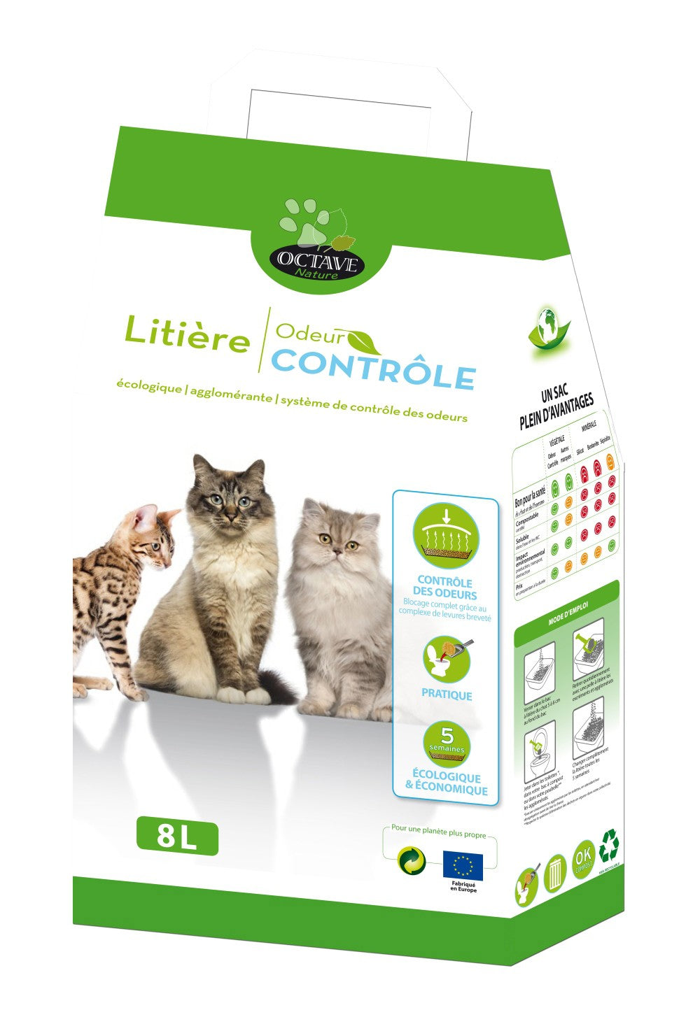 Litière Odeur Contrôle pour chat