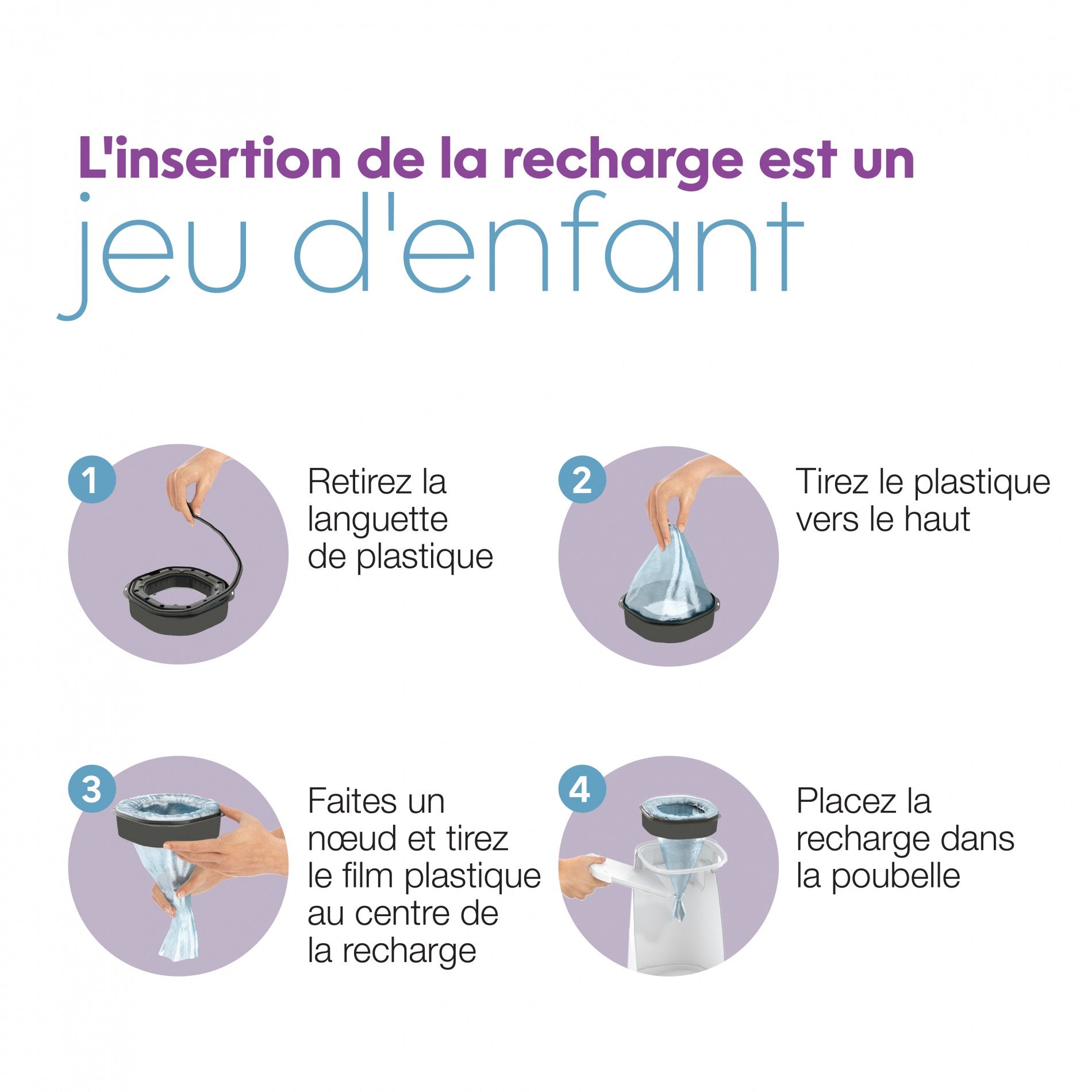 Recharge pour poubelle Litter Locker Fashion & Litter Genie - chat
