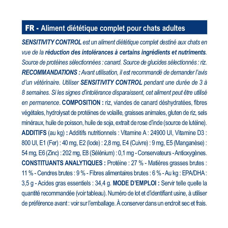 Royal Canin Veterinary Sensitivity Control - croquettes chat
