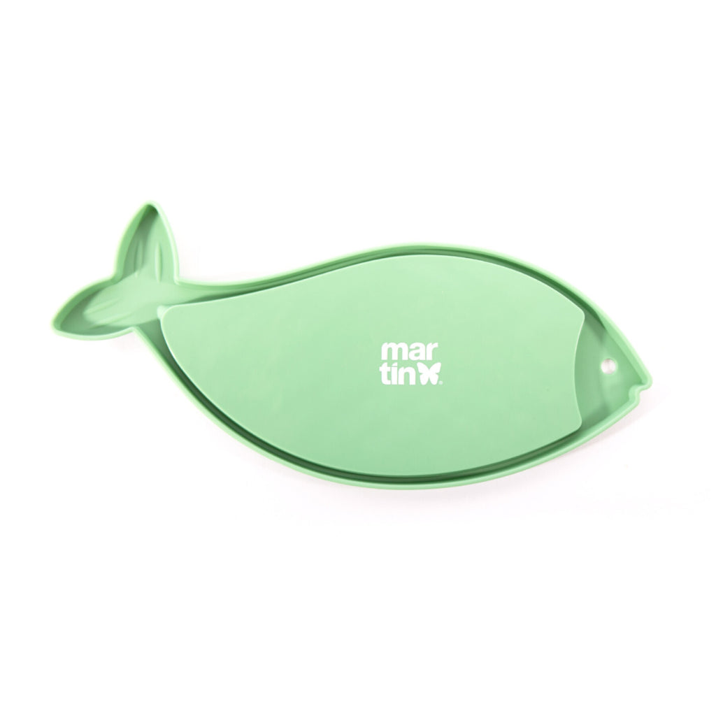 Tapis de léchage poisson silicone vert