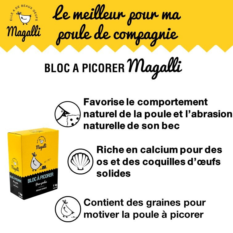 Bloc à picorer poules