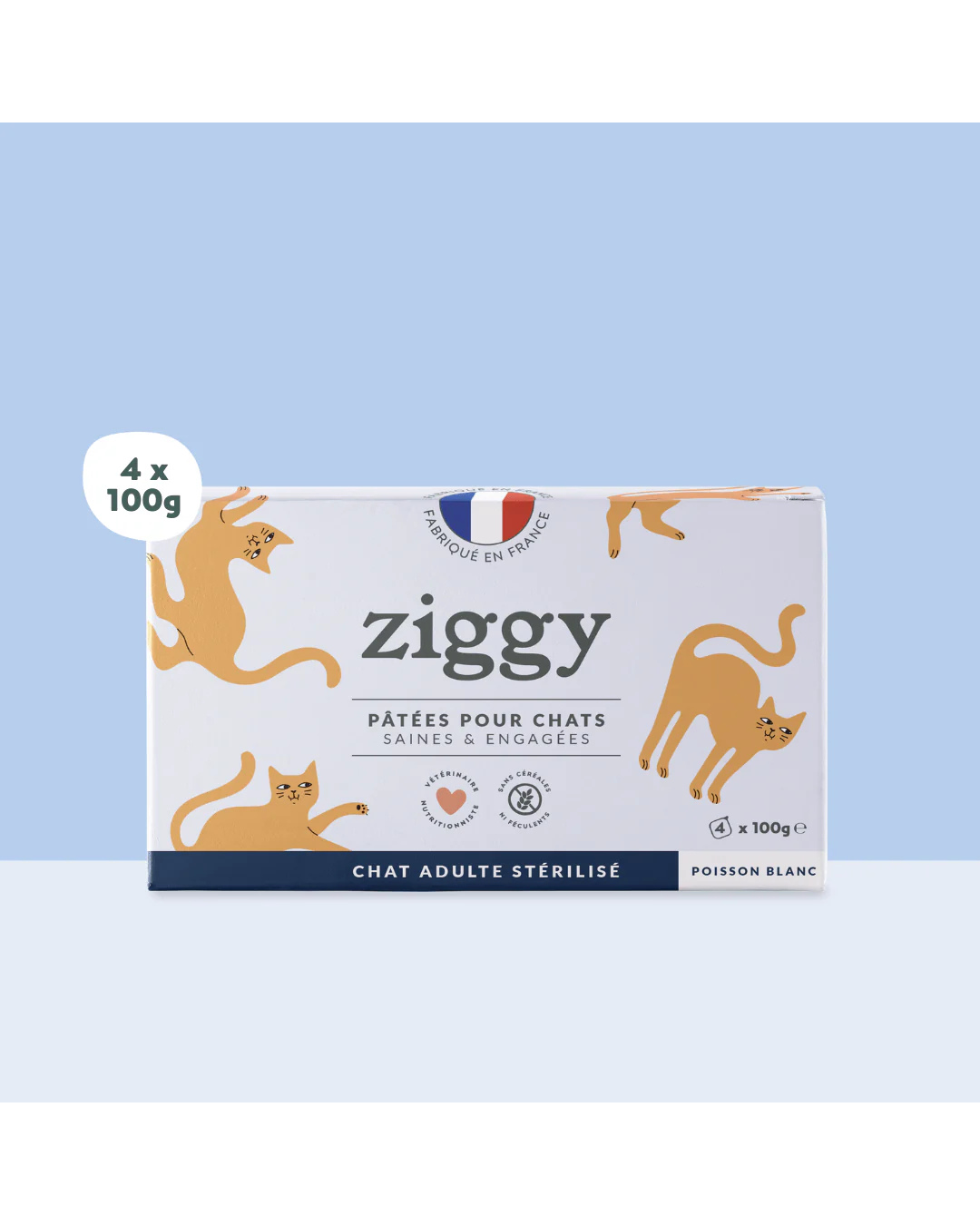 Ziggy Stérilisés Saveur Poisson Pâtée Pour Chats