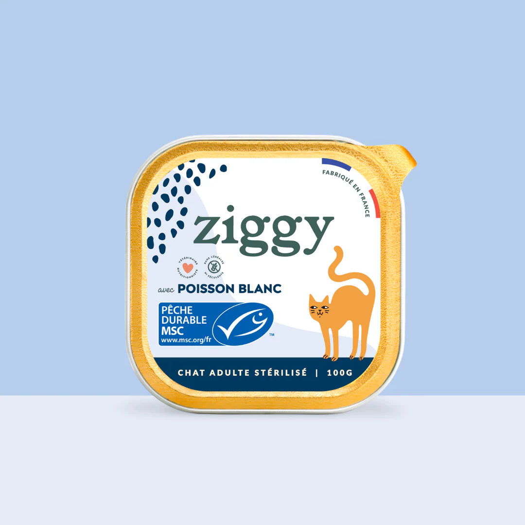 Ziggy Stérilisés Saveur Poisson Pâtée pour Chats Adult