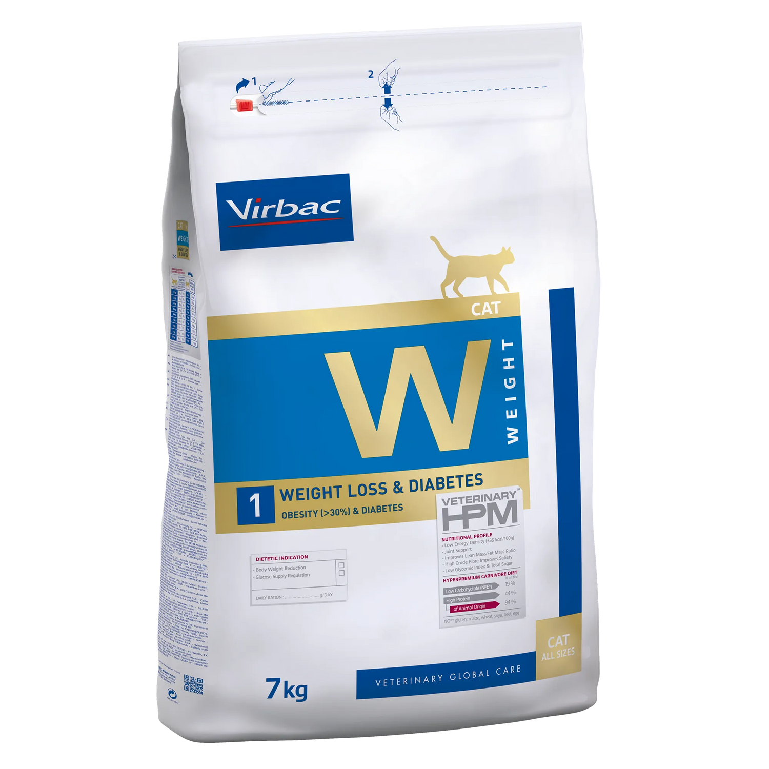 Virbac Veterinary HPM Diététique Weight Loss &amp; Diabetes - croquettes chat