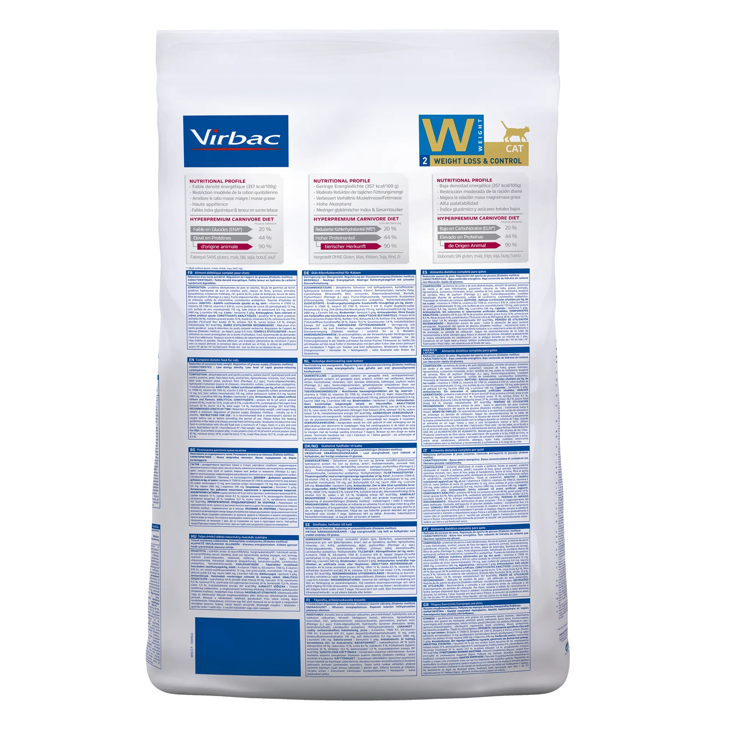Virbac Veterinary HPM Diététique Weight Loss &amp; Control - croquettes chat
