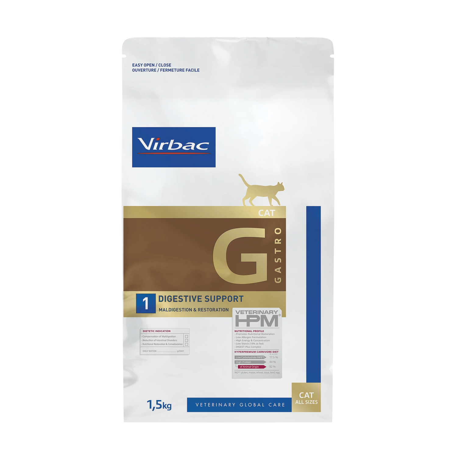 Virbac Veterinary HPM Diététique Gastro Digestive Support - croquettes chat