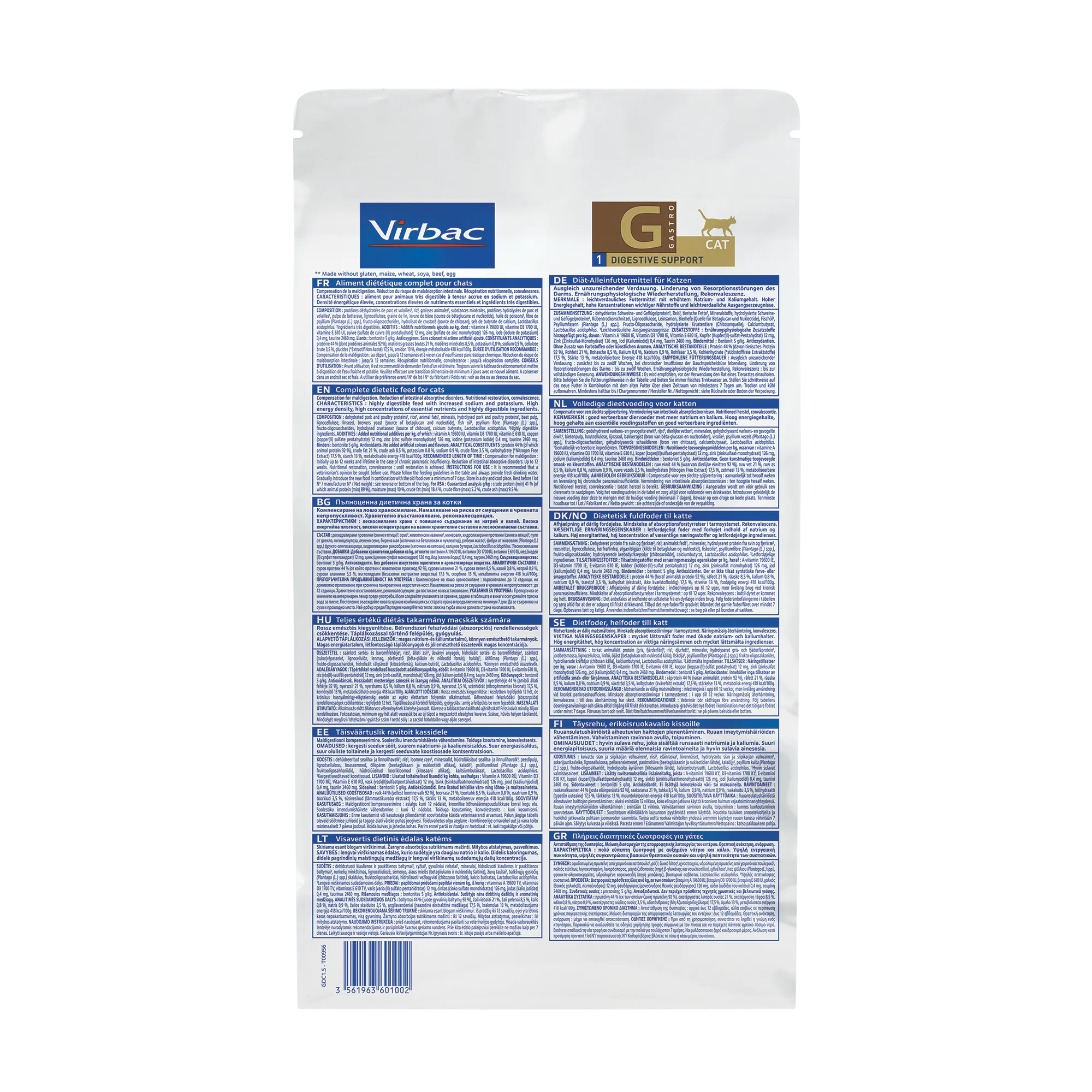 Virbac Veterinary HPM Diététique Gastro Digestive Support - croquettes chat