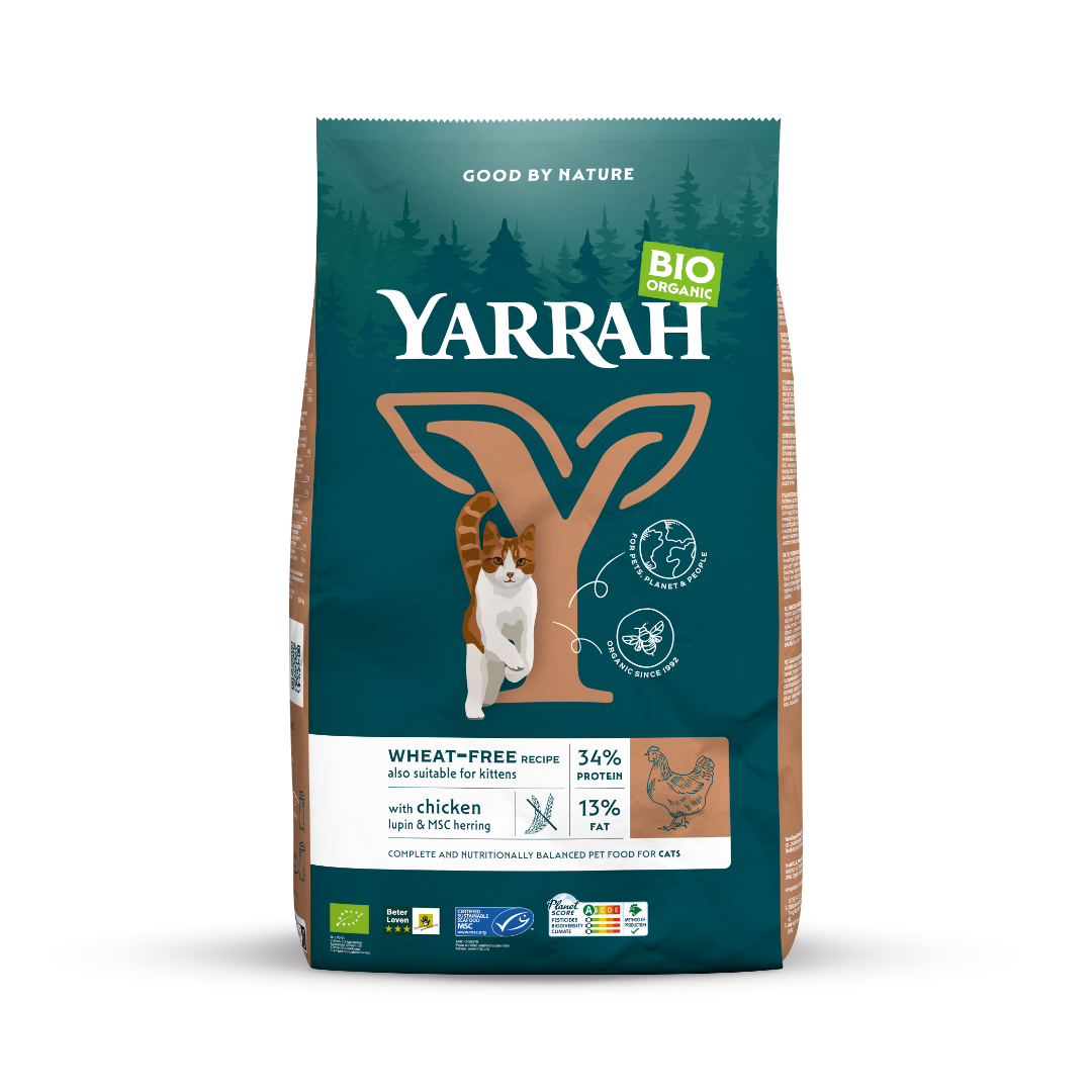 Yarrah croquettes bio sans céréales pour chat adulte
