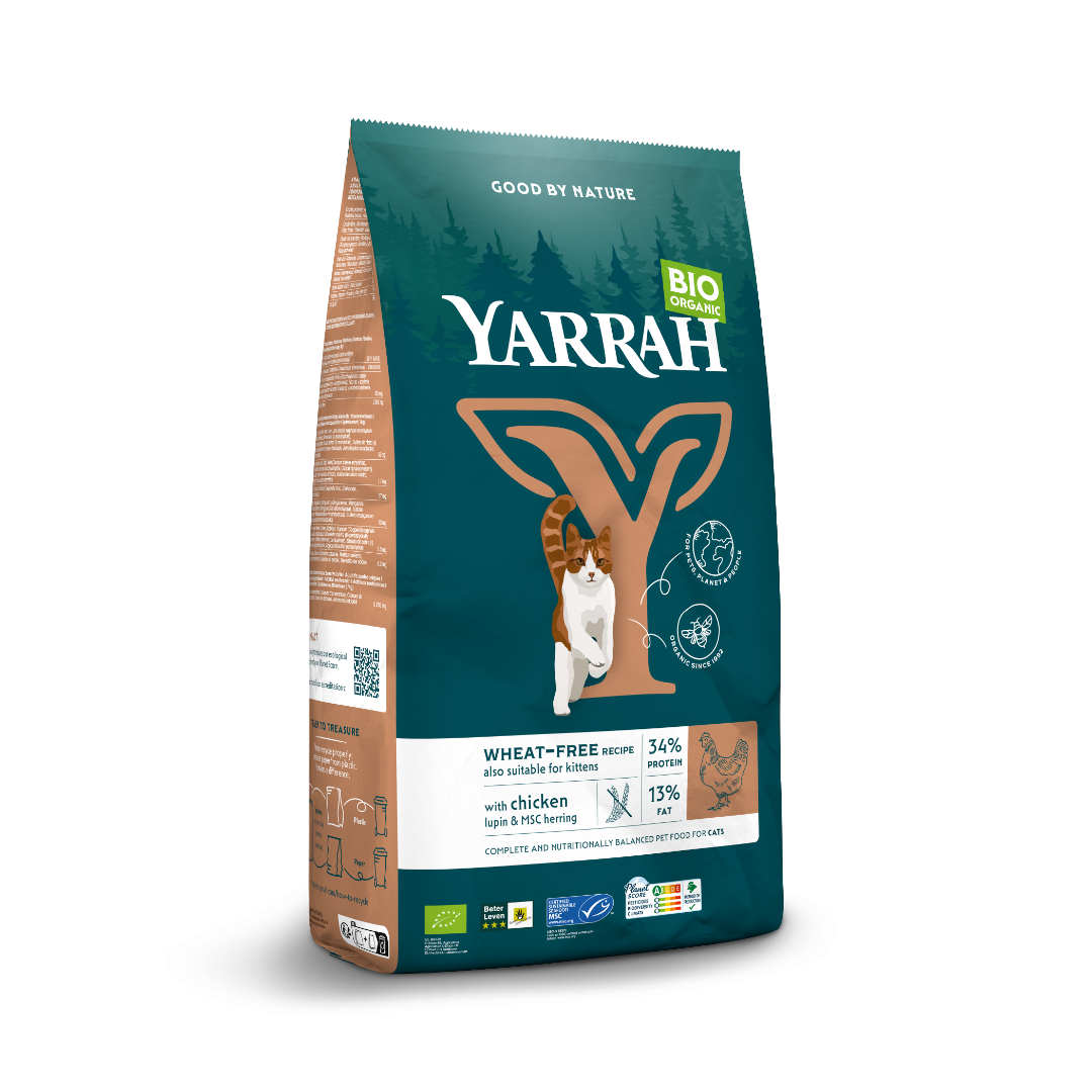 Yarrah croquettes bio sans céréales pour chat adulte