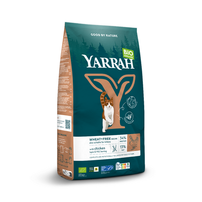 Yarrah croquettes bio sans céréales pour chat adulte