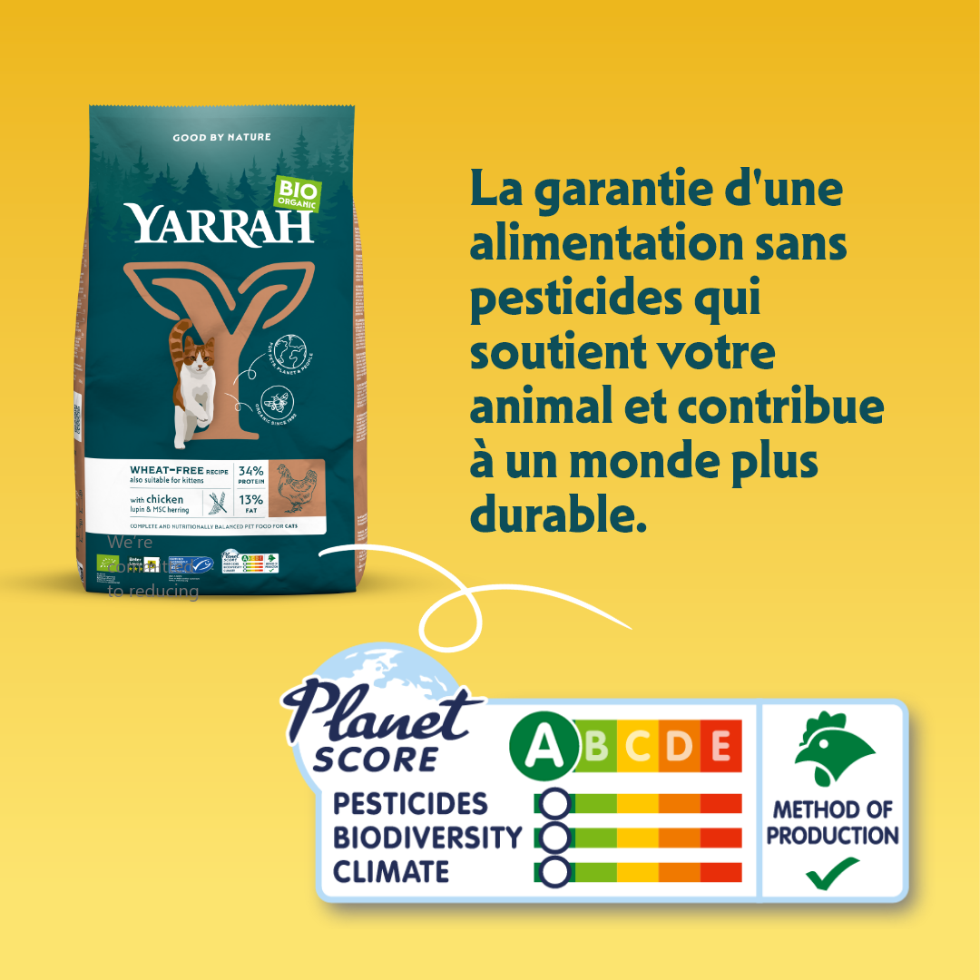Yarrah croquettes bio sans céréales pour chat adulte