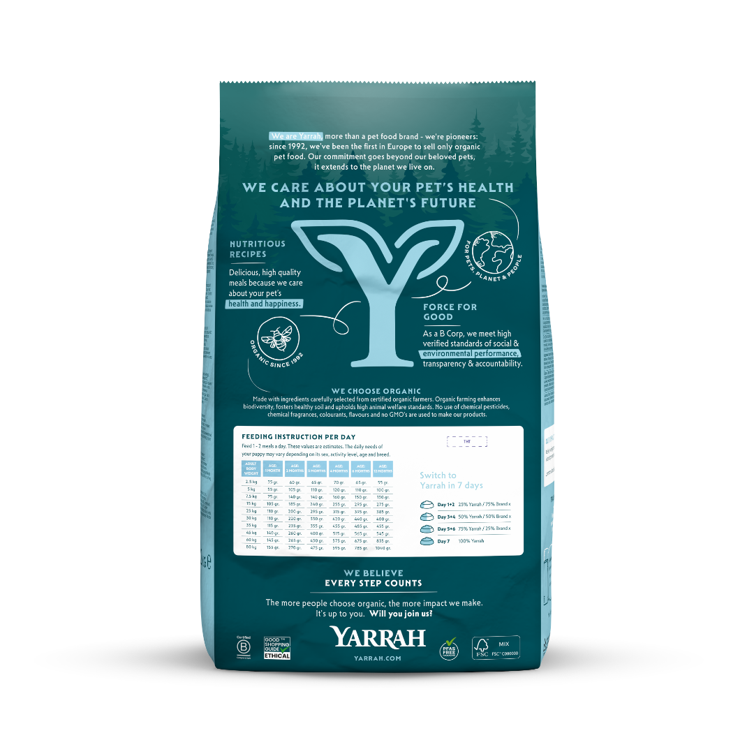 Yarrah croquettes bio pour chiot