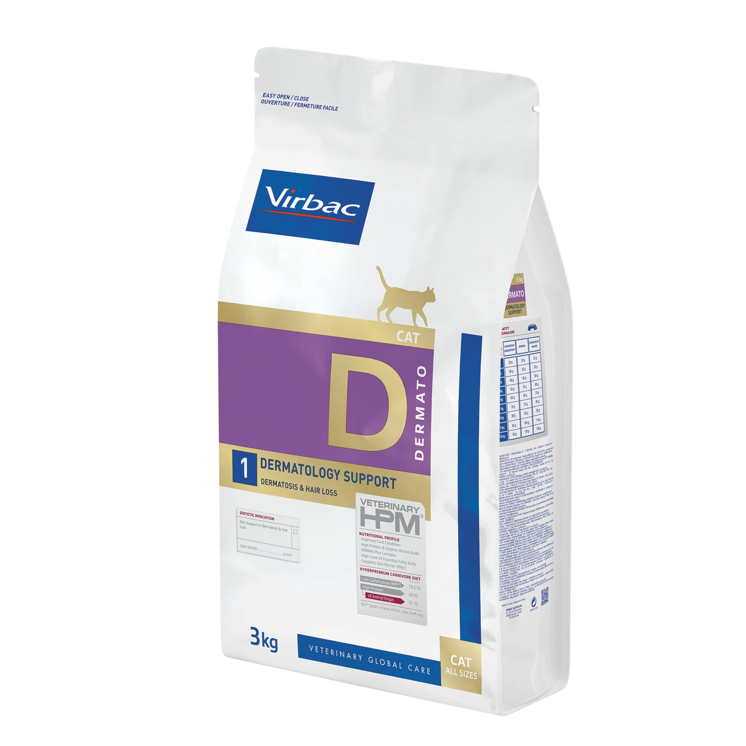 Virbac Veterinary HPM Diététique Dermatology support - croquettes chat