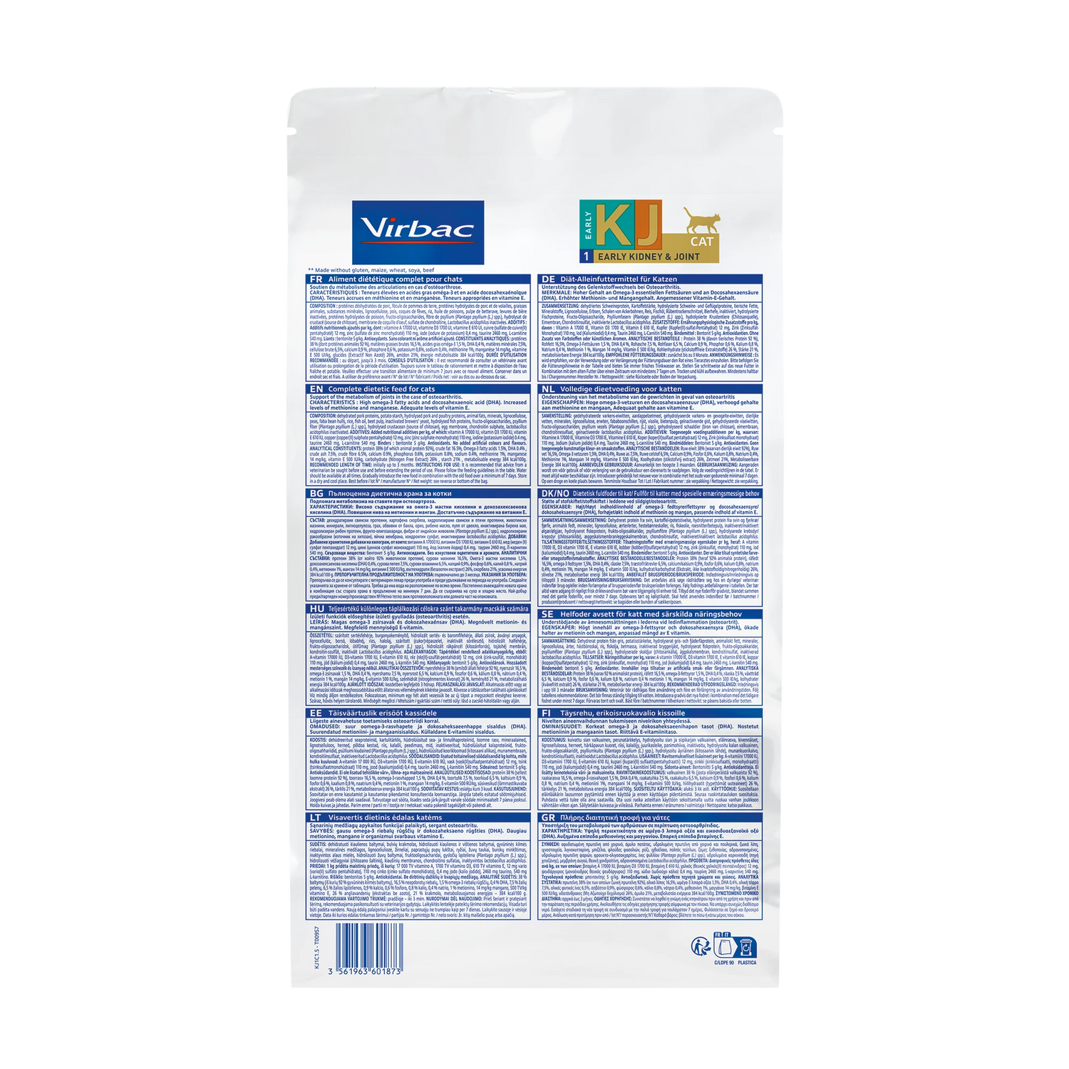 Virbac Veterinary HPM Diététique Early Kidney Joint - croquettes chat