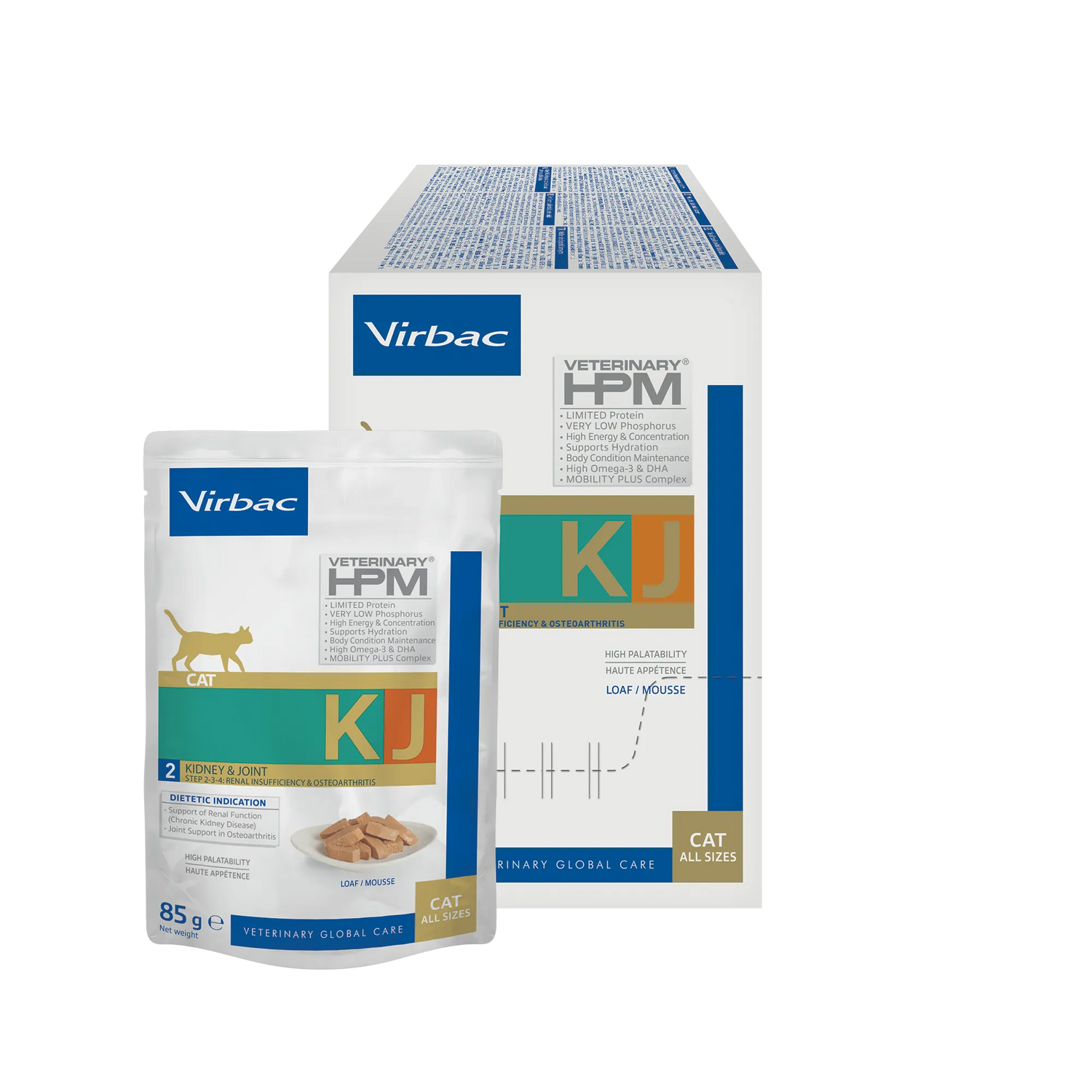 Virbac Veterinary HPM Diététique Early Kidney Joint sachet repas - pâtée chat