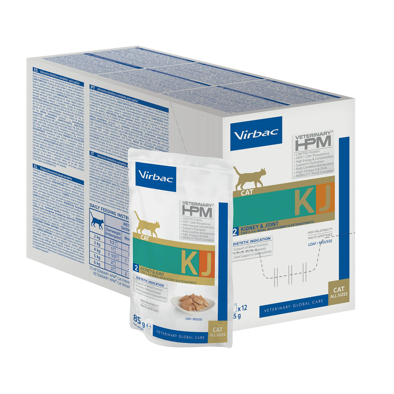 Virbac Veterinary HPM Diététique Early Kidney Joint sachet repas - pâtée chat